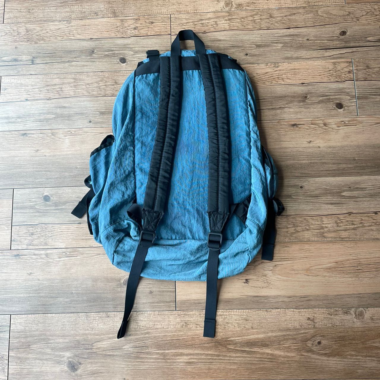 Nike × Vintage 1990s Vintage Nike Blue Nylon Parachute Backpack Size ONE SIZE - 7 Thumbnail