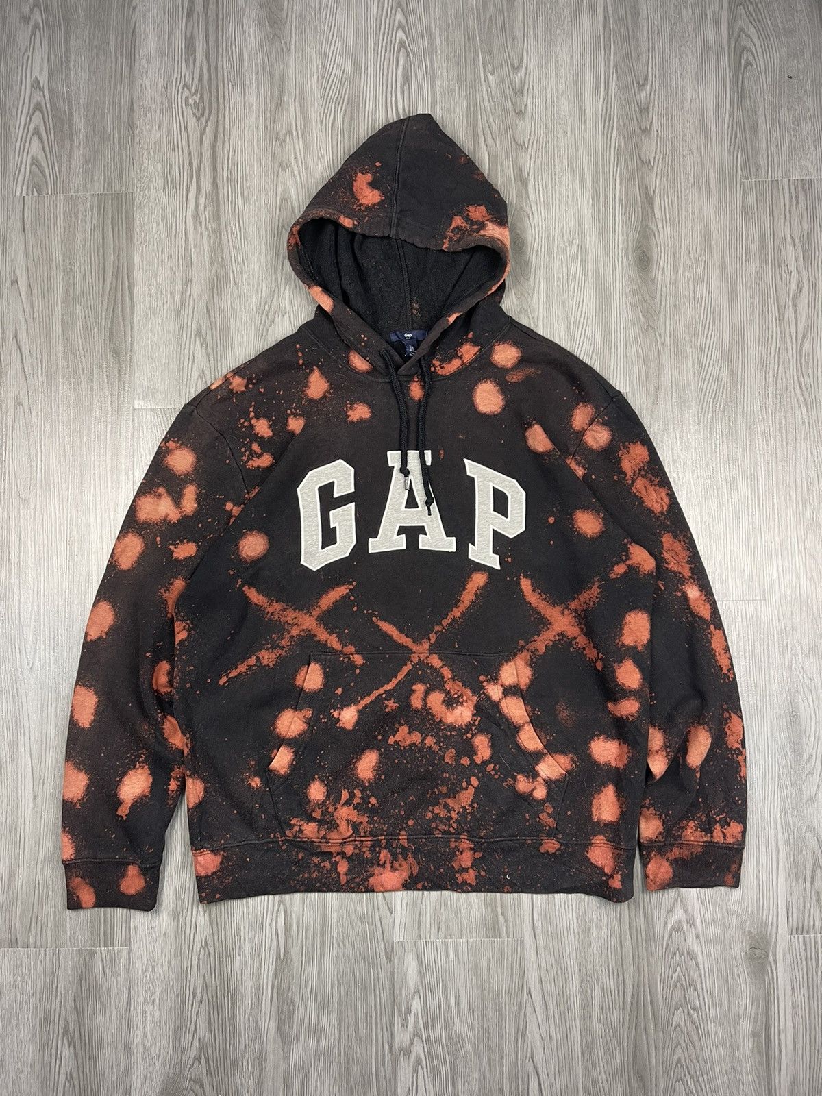 Custom Gap Streetwear GAP spellout acid wash hoodies Grailed