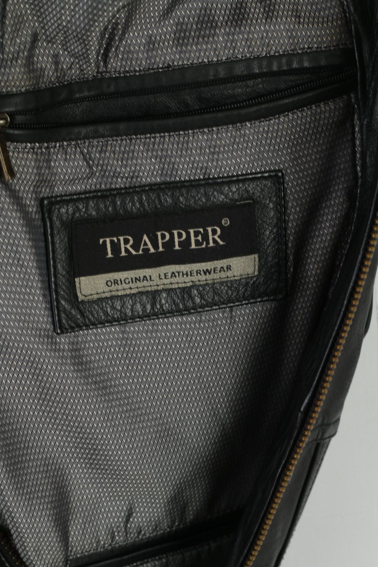 Vintage Trapper Original Leatherwear Men 54 L Vest Black 3285 Size US L / EU 52-54 / 3 - 6 Thumbnail