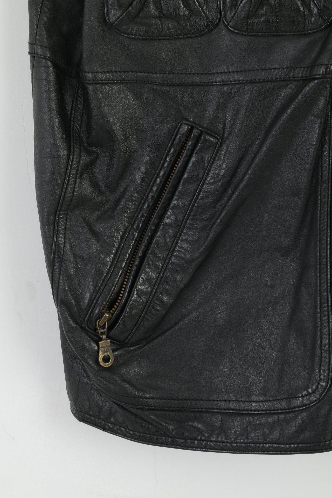Vintage Trapper Original Leatherwear Men 54 L Vest Black 3285 Size US L / EU 52-54 / 3 - 4 Thumbnail