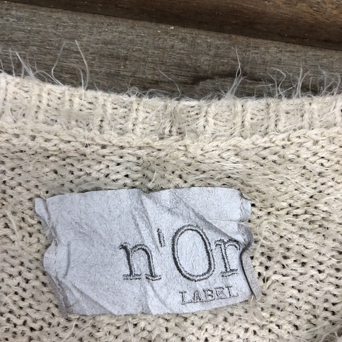 Homespun Knitwear × Japanese Brand DLL N'or Label Mohair shaggy fur Long Knitwear #c1111 Size XL / US 12-14 / IT 48-50 - 10 Thumbnail
