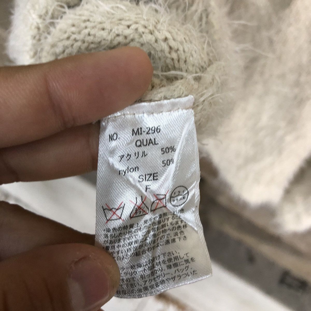 Homespun Knitwear × Japanese Brand DLL N'or Label Mohair shaggy fur Long Knitwear #c1111 Size XL / US 12-14 / IT 48-50 - 12 Thumbnail