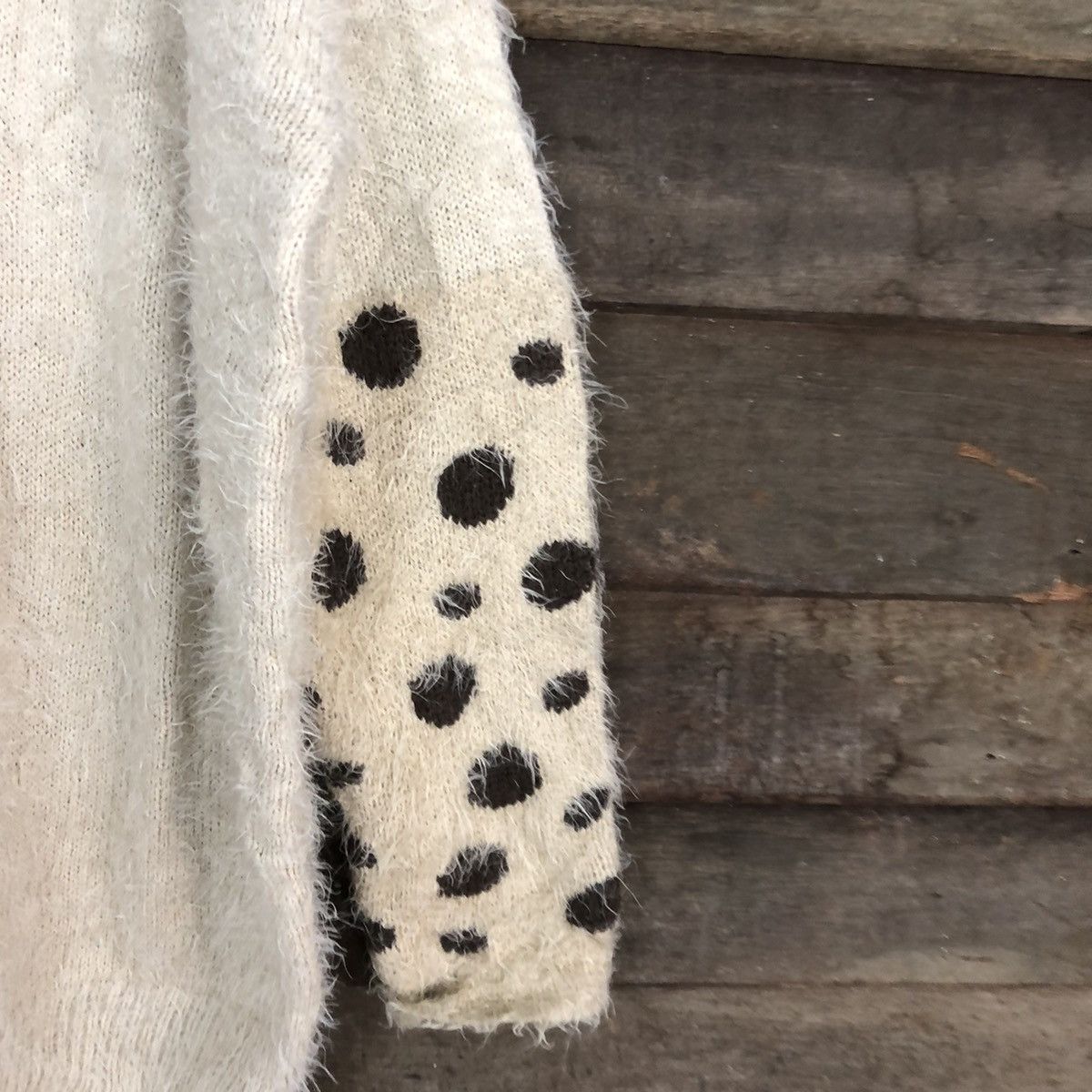 Homespun Knitwear × Japanese Brand DLL N'or Label Mohair shaggy fur Long Knitwear #c1111 Size XL / US 12-14 / IT 48-50 - 4 Thumbnail
