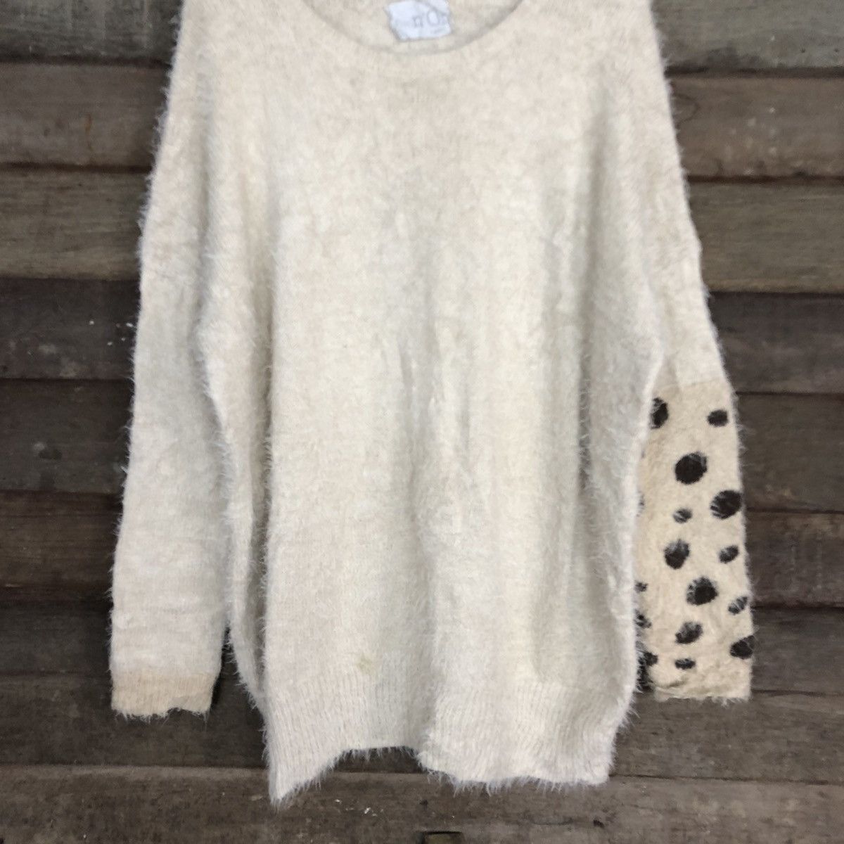 Homespun Knitwear × Japanese Brand DLL N'or Label Mohair shaggy fur Long Knitwear #c1111 Size XL / US 12-14 / IT 48-50 - 8 Thumbnail