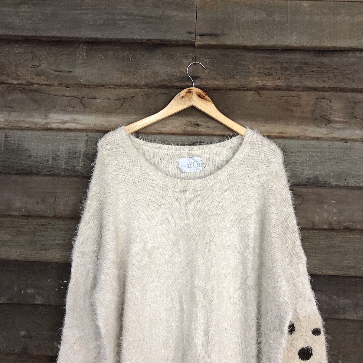 Homespun Knitwear × Japanese Brand DLL N'or Label Mohair shaggy fur Long Knitwear #c1111 Size XL / US 12-14 / IT 48-50 - 9 Thumbnail