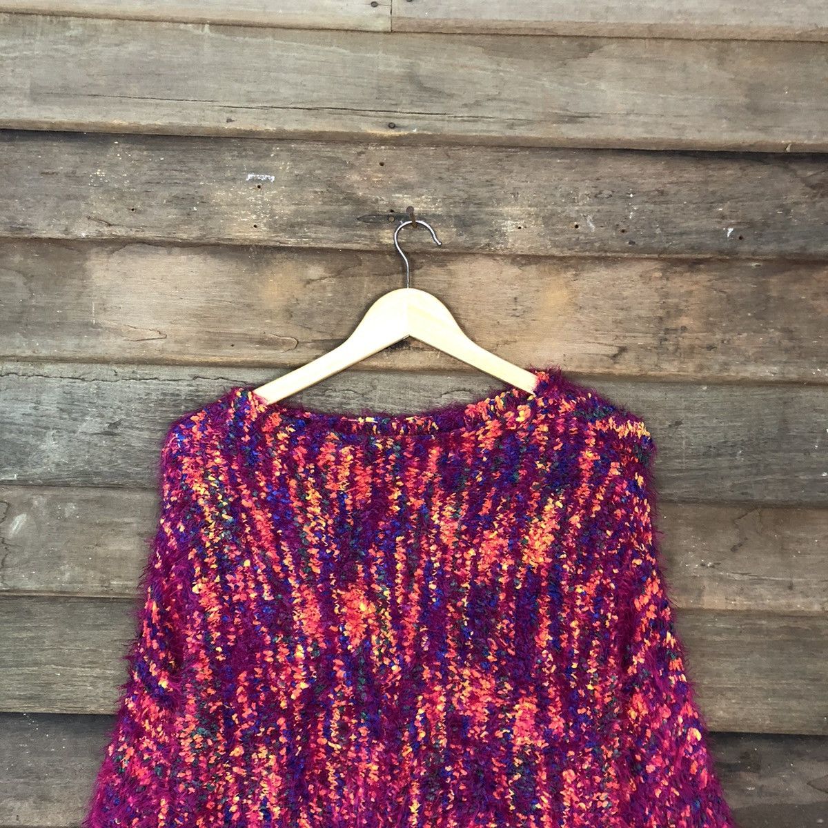 Homespun Knitwear DLL Maria Guiza Pink Mohair Shag Shaggy Knitwear #c1112 Size S / US 4 / IT 40 - 9 Thumbnail