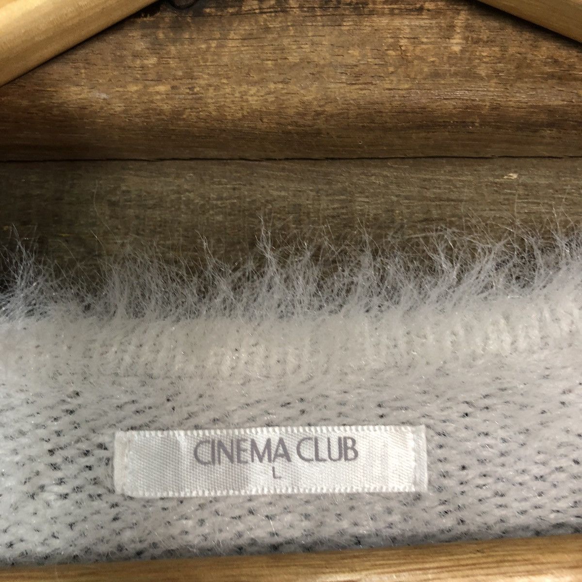 Homespun Knitwear DL Cinema Club White fur shaggy Mohair Knitwear #c1108 Size L / US 10 / IT 46 - 10 Thumbnail
