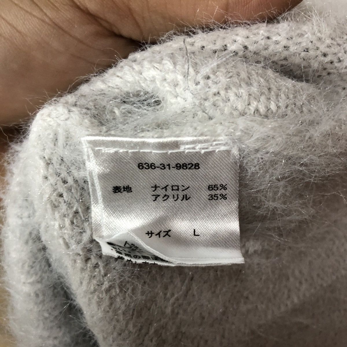 Homespun Knitwear DL Cinema Club White fur shaggy Mohair Knitwear #c1108 Size L / US 10 / IT 46 - 12 Thumbnail