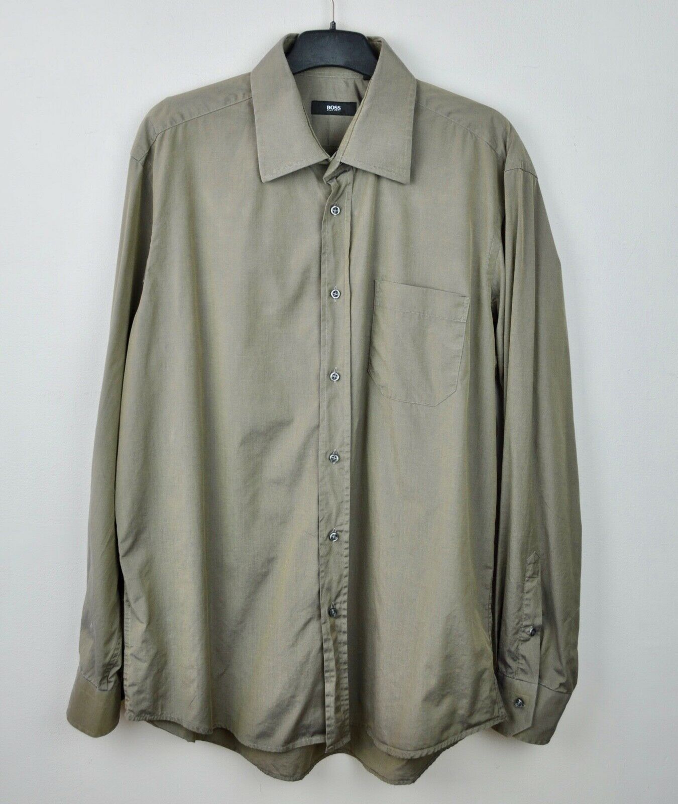 Hugo Boss HUGO BOSS Shirt 17" Grey Office Long Sleeve Top size 43 Size US S / EU 44-46 / 1 - 1 Thumbnail