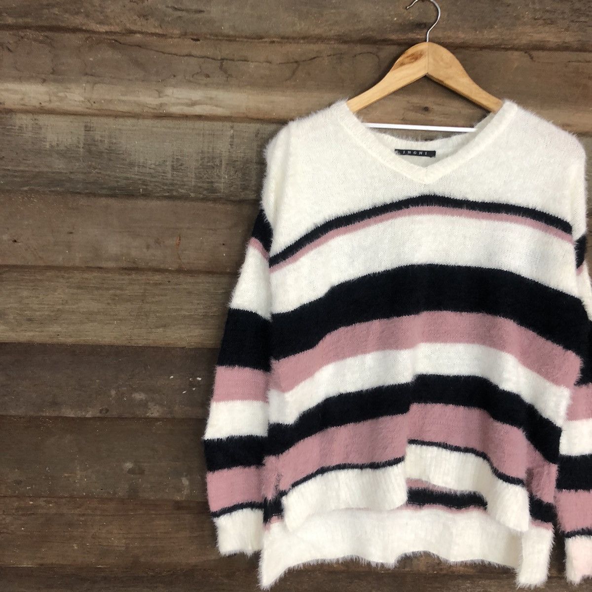 Homespun Knitwear DL Ingni Multicolor Mohair Shag Shaggy Knitwear #c1101 Size M / US 6-8 / IT 42-44 - 7 Thumbnail