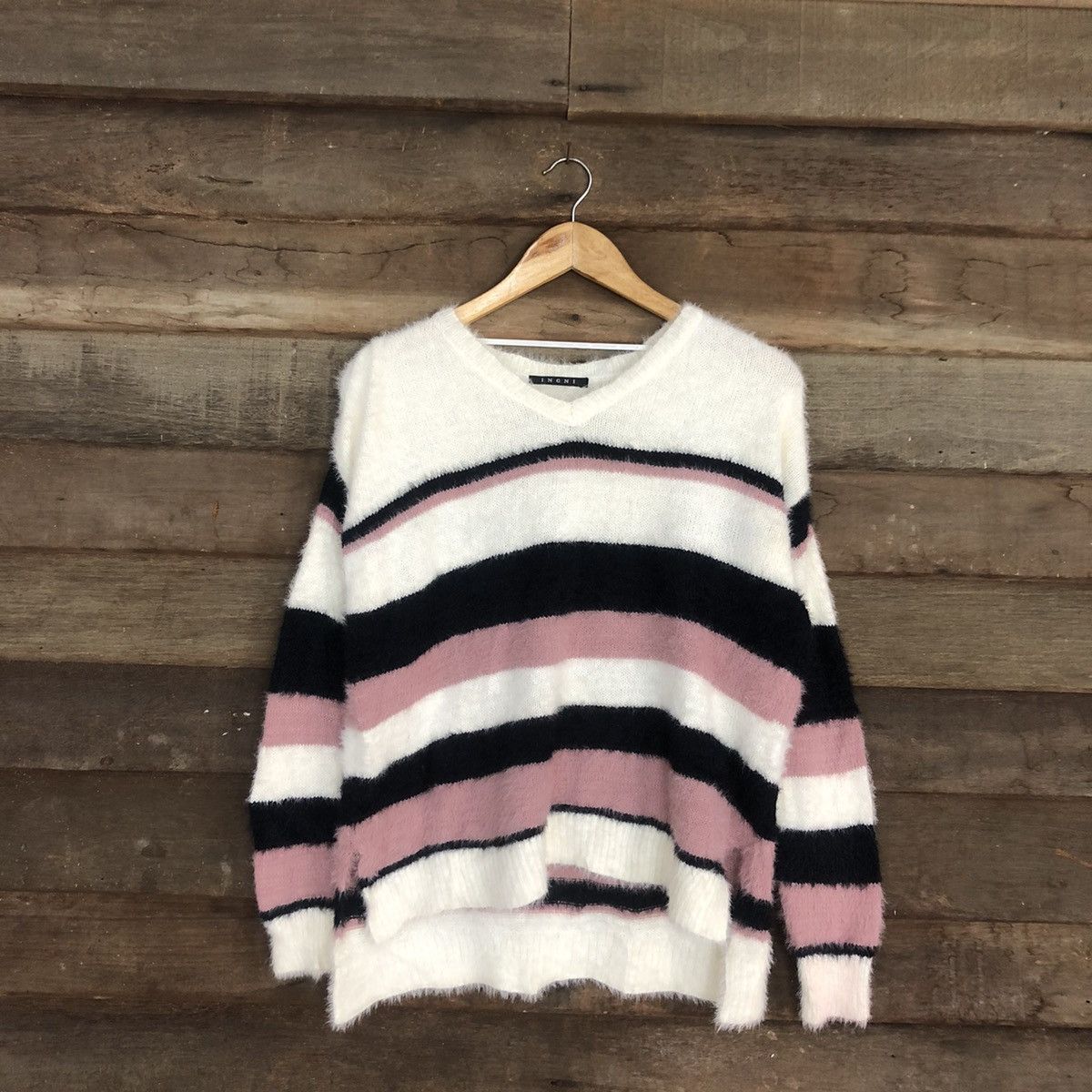 Homespun Knitwear DL Ingni Multicolor Mohair Shag Shaggy Knitwear #c1101 Size M / US 6-8 / IT 42-44 - 3 Thumbnail