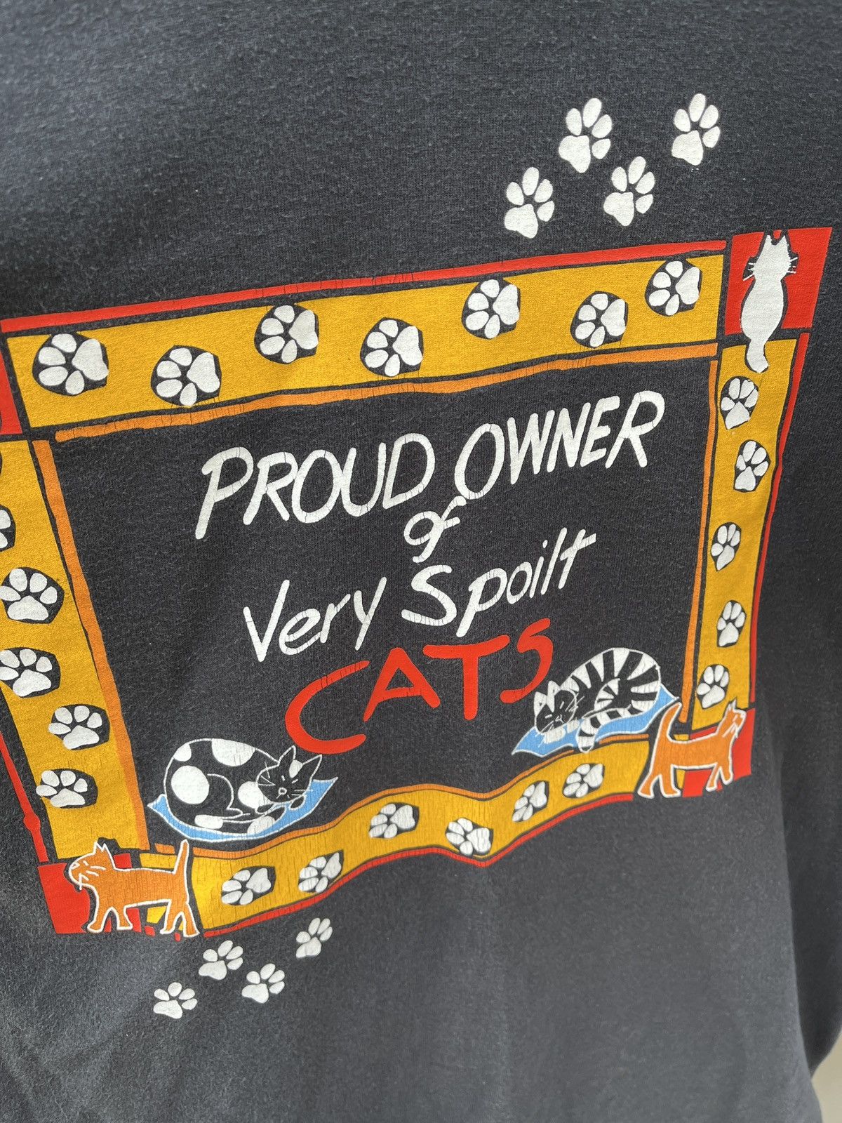 Vintage Vintage Proud Owner Spoilt Cats Pussy Screen Stars Feline L Size US L / EU 52-54 / 3 - 2 Thumbnail