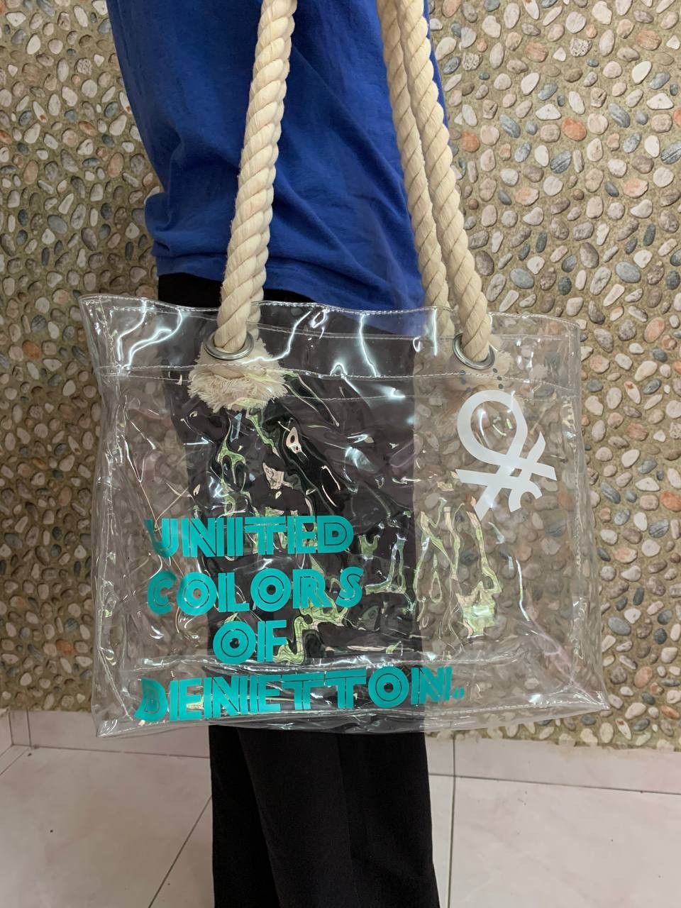 United Colors Of Benetton UNITED COLOURS OF BENETTON SHIP R0PE TRANSPARENTS TOTE BAG Size ONE SIZE - 1 Thumbnail