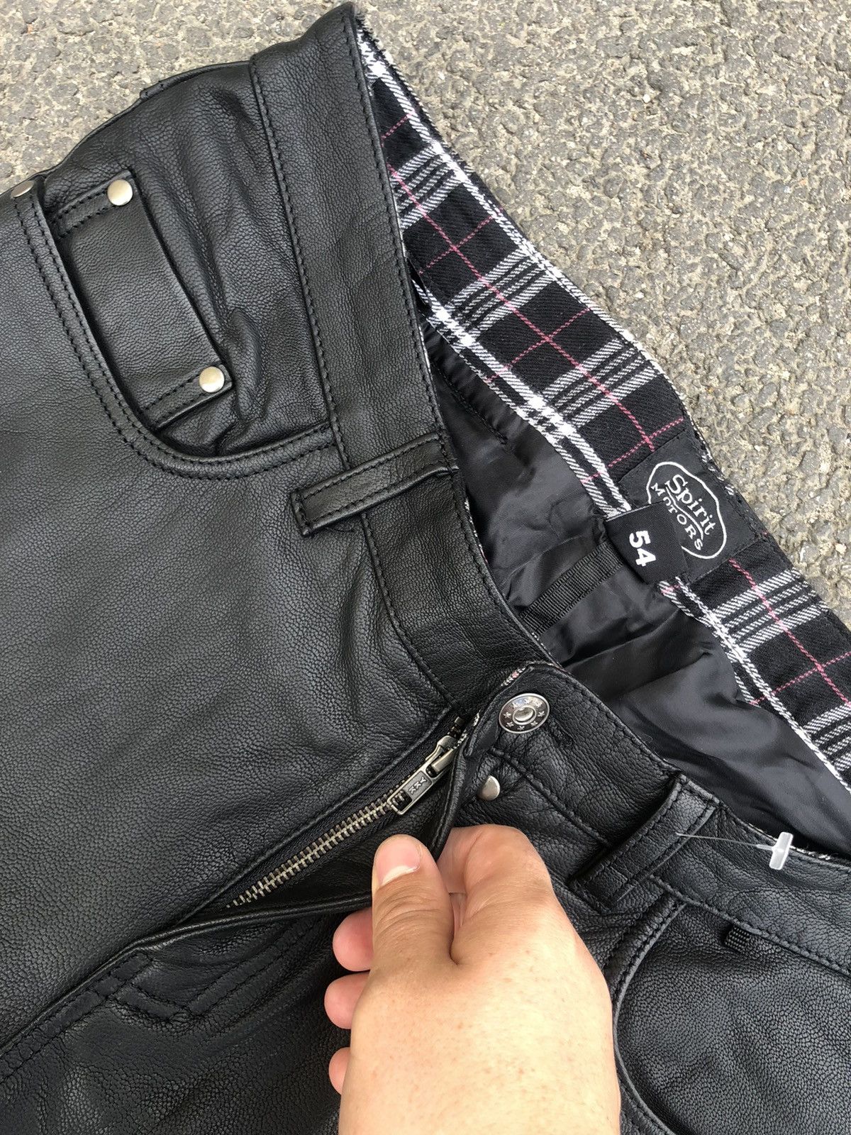 Japanese Brand Men’s vintage leather pants Spirit Motors Size US 34 / EU 50 - 3 Thumbnail