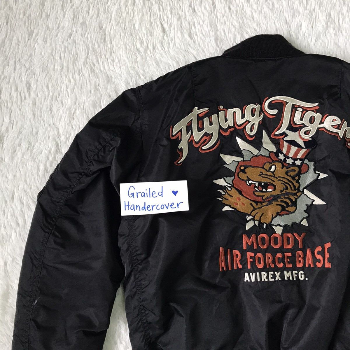 Avirex Distress Avirex Flying Tiger 74th Fighter Sq Bomber Jacket Size US L / EU 52-54 / 3 - 15 Thumbnail