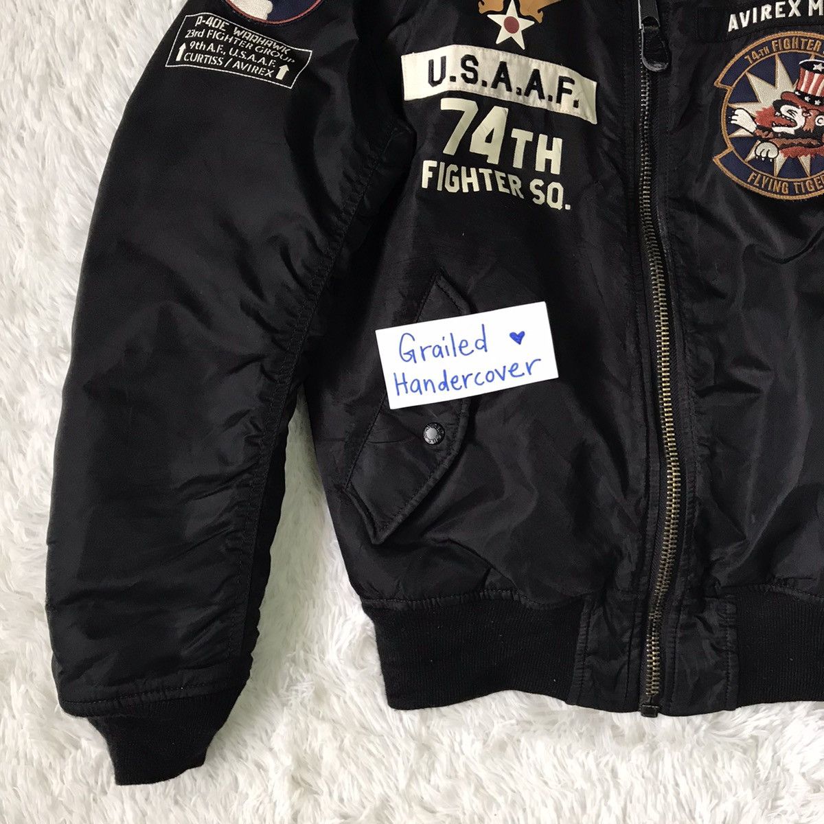 Avirex Distress Avirex Flying Tiger 74th Fighter Sq Bomber Jacket Size US L / EU 52-54 / 3 - 3 Thumbnail