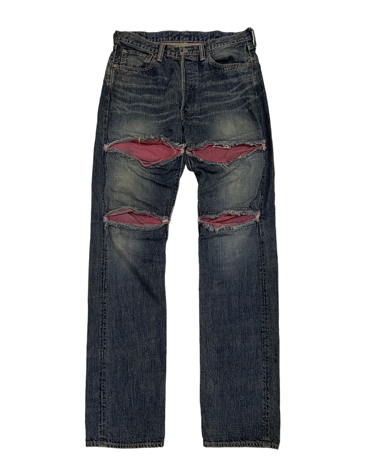 Full Count & Co. × Japanese Brand Denim Archival Full Count by Mikiharu Tsujita distressed Art Size US 34 / EU 50 - 2 Thumbnail