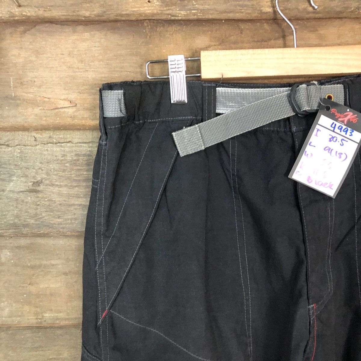 Japanese Brand Japan hiking sportwear multipocket Black Cargo Pants #4993 Size US 32 / EU 48 - 4 Thumbnail