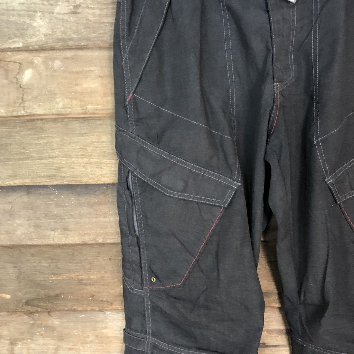 Japanese Brand Japan hiking sportwear multipocket Black Cargo Pants #4993 Size US 32 / EU 48 - 6 Thumbnail