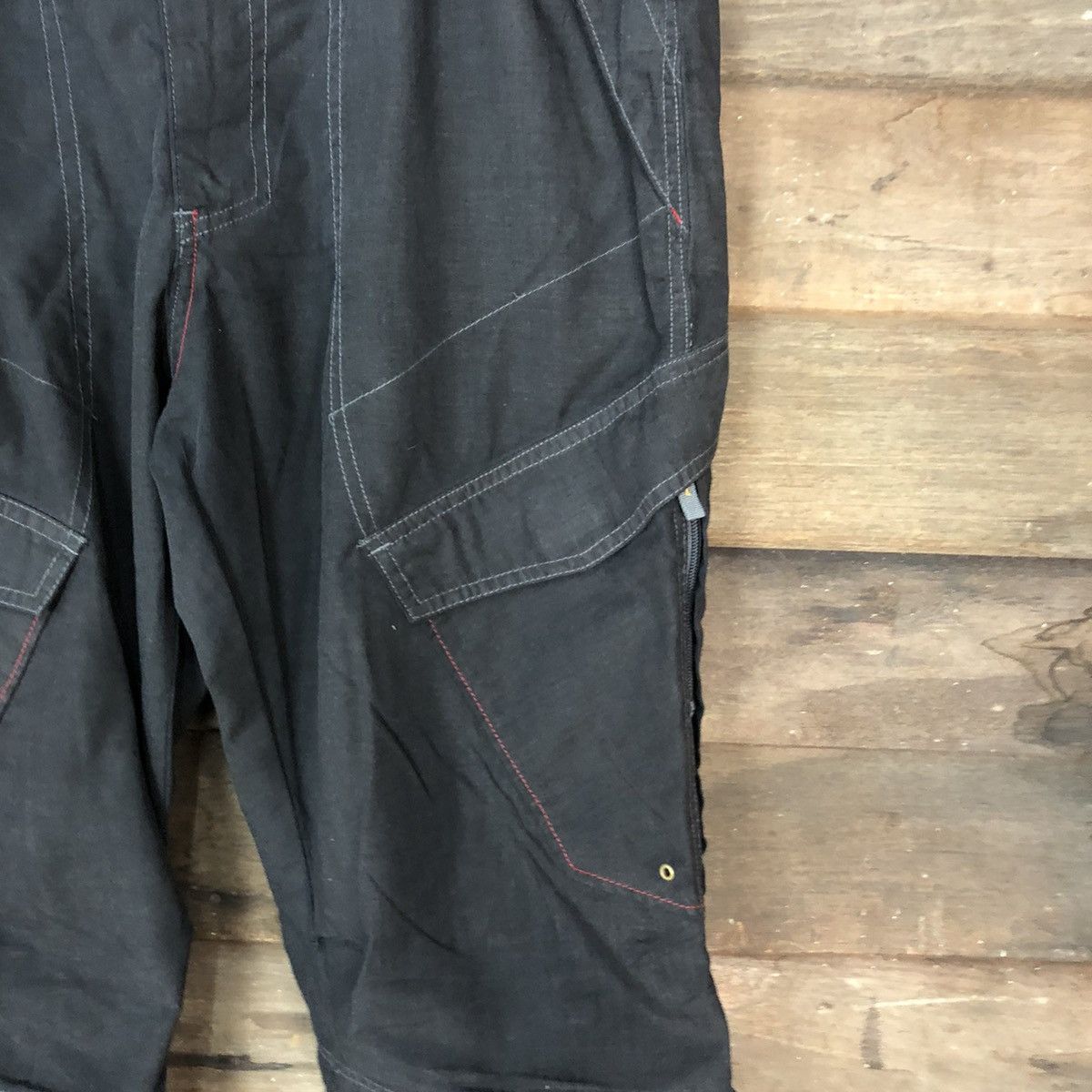 Japanese Brand Japan hiking sportwear multipocket Black Cargo Pants #4993 Size US 32 / EU 48 - 7 Thumbnail
