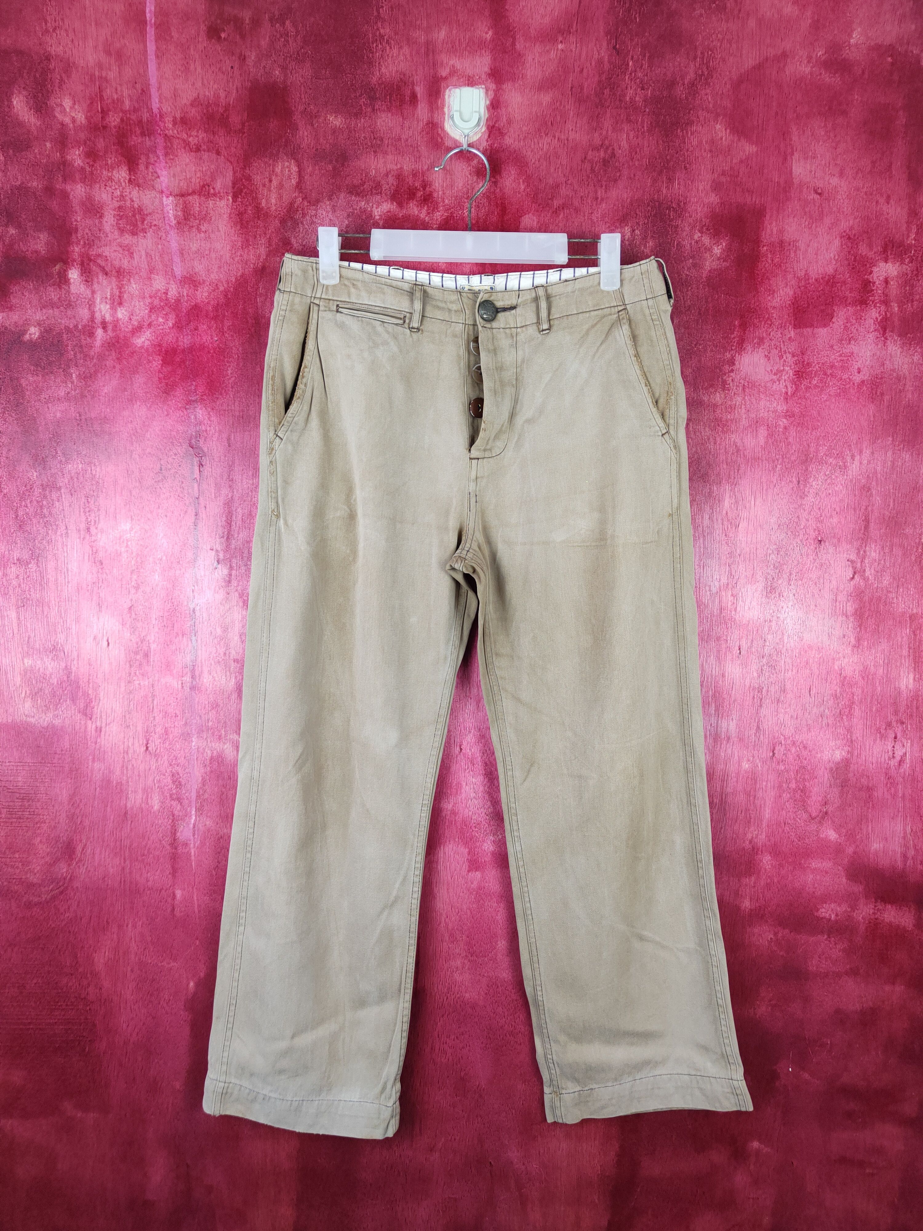 Sugar Cane DL Sugar Cane Brown casual japan Cargo Pants #S478 Size US 29 - 1 Thumbnail