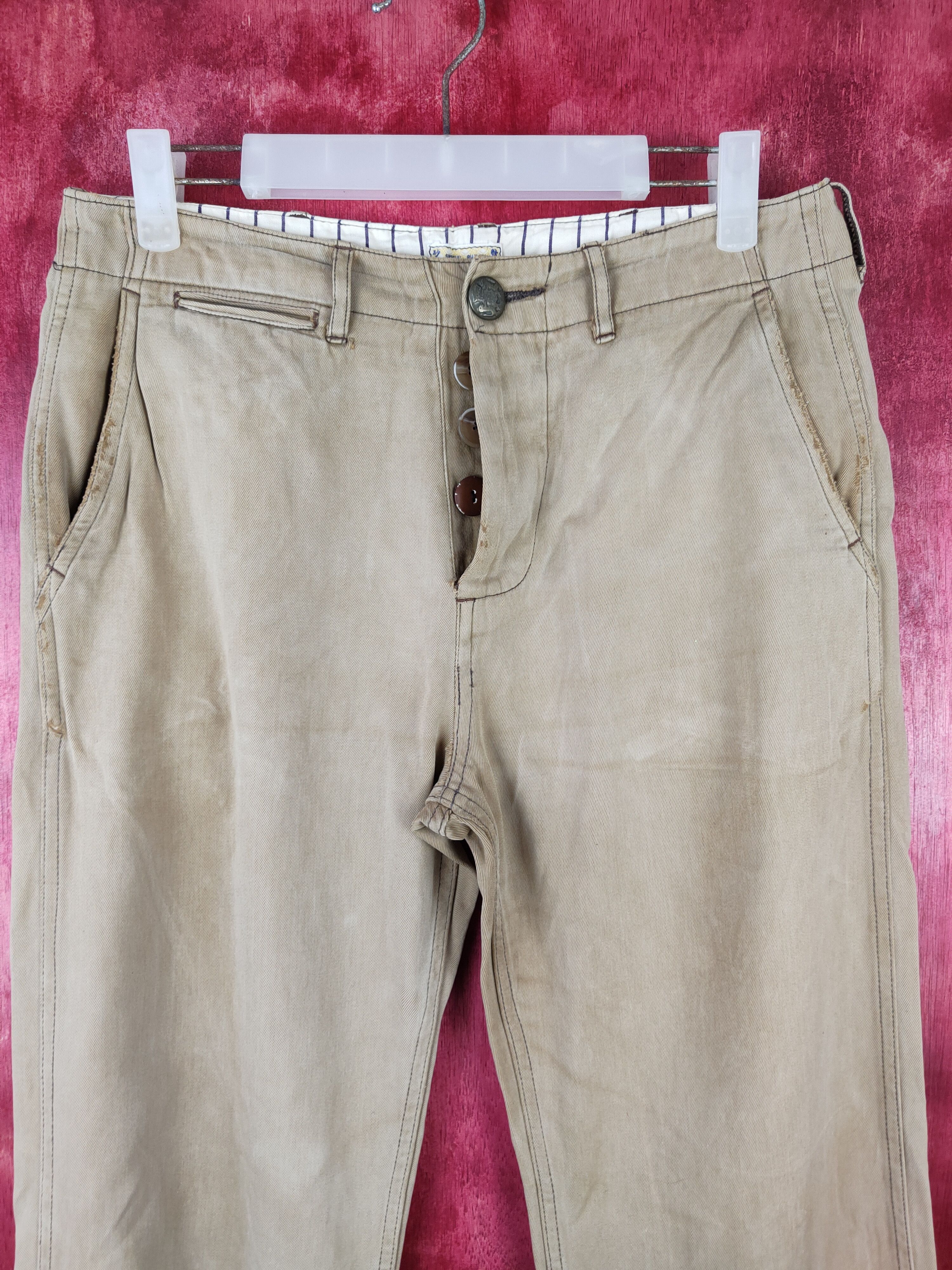 Sugar Cane DL Sugar Cane Brown casual japan Cargo Pants #S478 Size US 29 - 2 Thumbnail