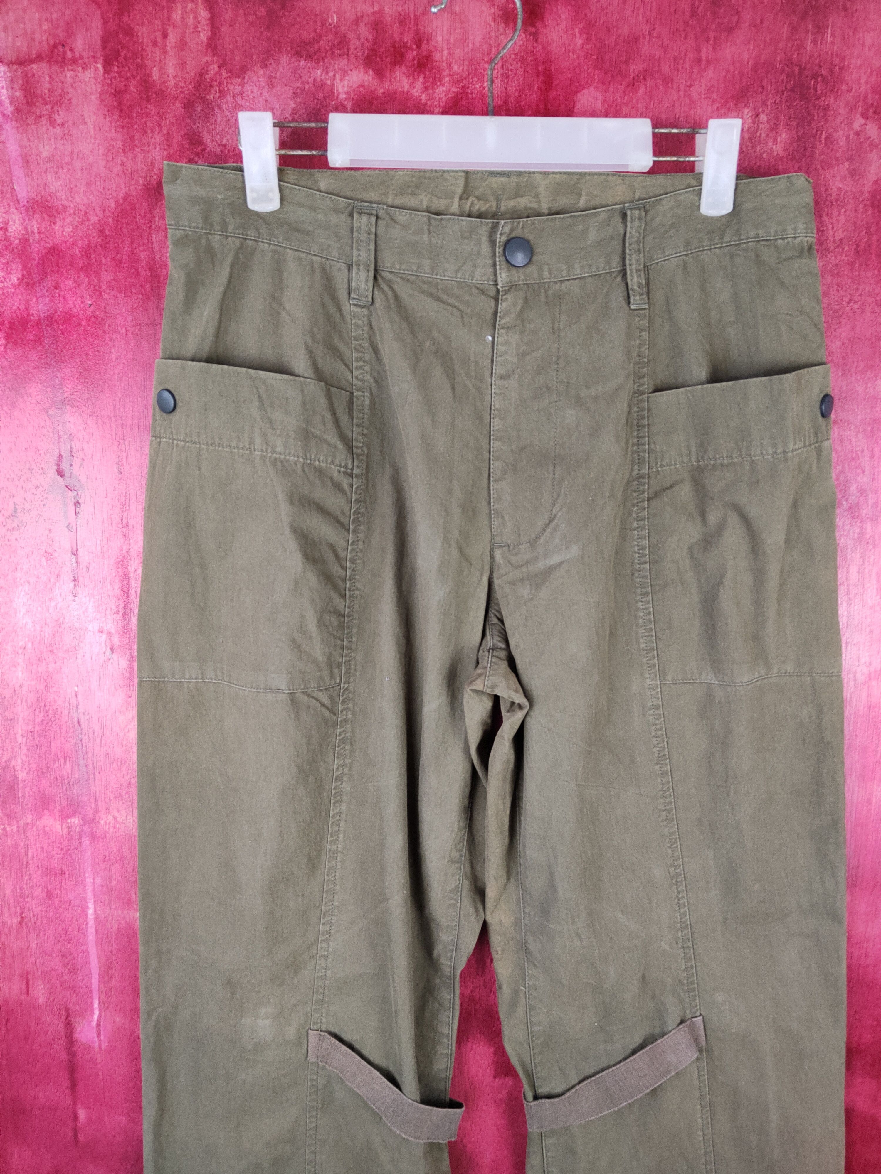 Gap × Japanese Brand GAP Dark Green Multi Pocket Tactical Cargo Pants #S479 Size US 31 - 2 Thumbnail