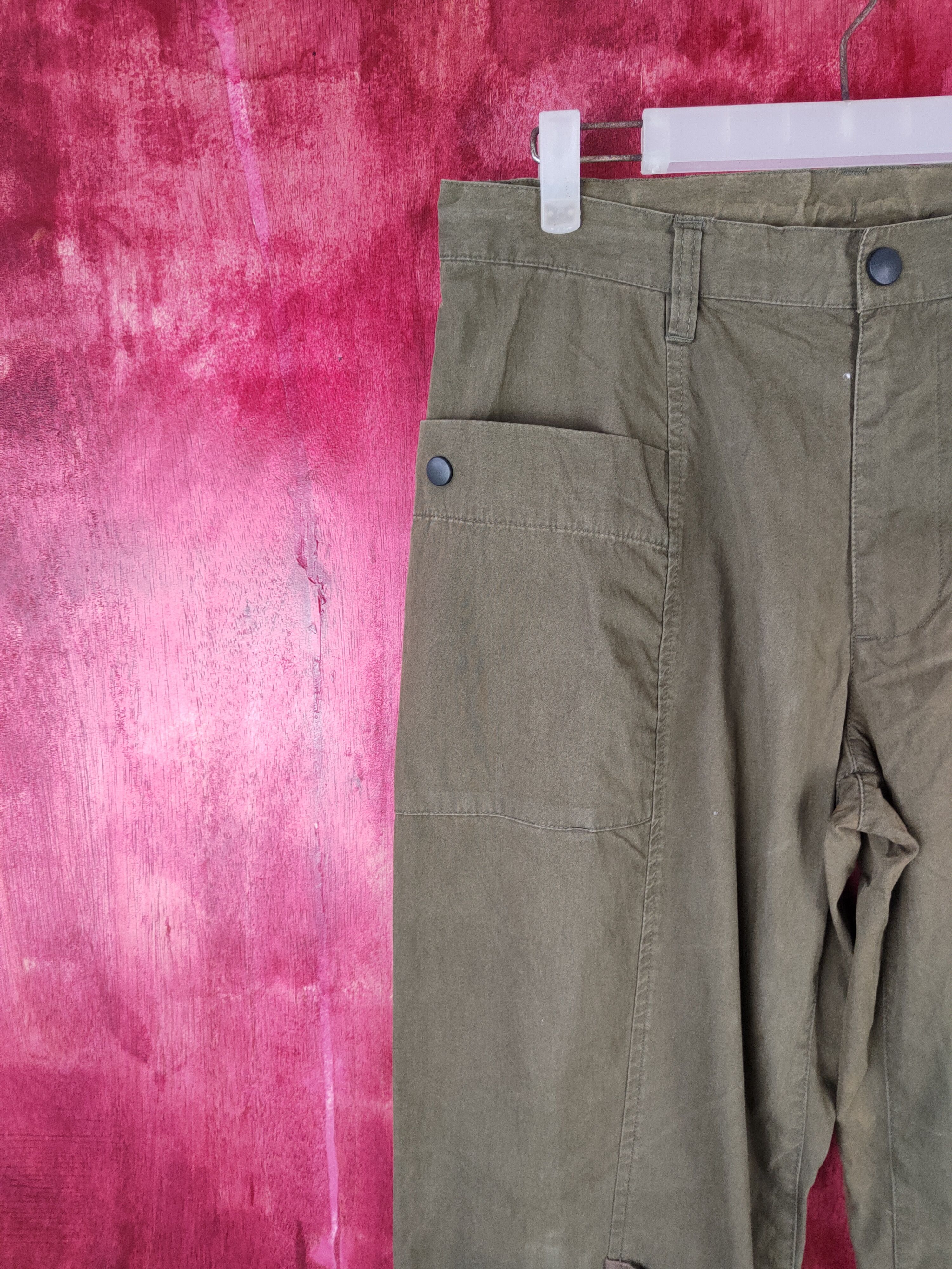 Gap × Japanese Brand GAP Dark Green Multi Pocket Tactical Cargo Pants #S479 Size US 31 - 3 Thumbnail