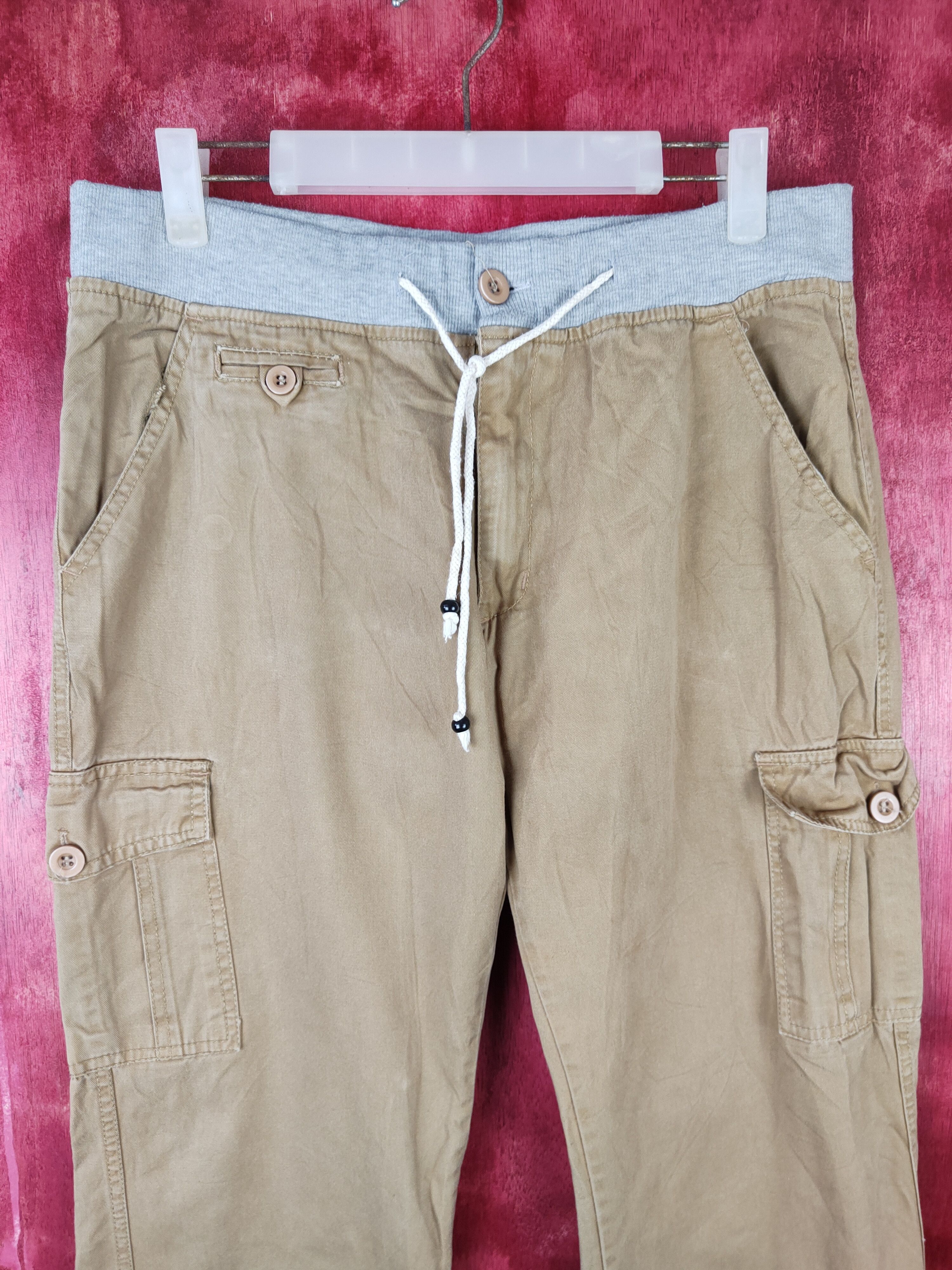 Japanese Brand × Vintage Japanese Brand Brown Multi Pocket Tactical Cargo Pants #S481 Size US 32 / EU 48 - 2 Thumbnail