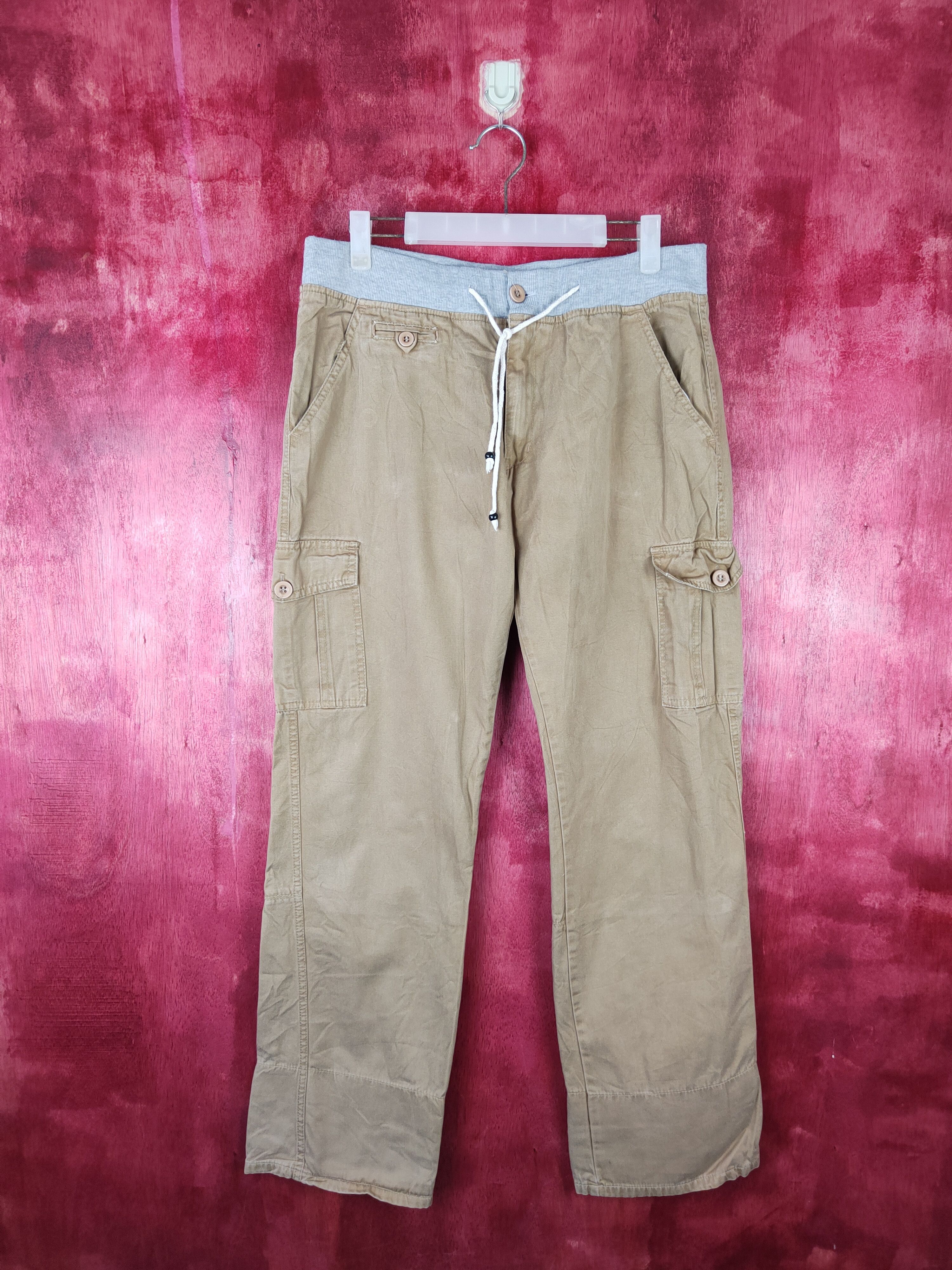 Japanese Brand × Vintage Japanese Brand Brown Multi Pocket Tactical Cargo Pants #S481 Size US 32 / EU 48 - 1 Thumbnail