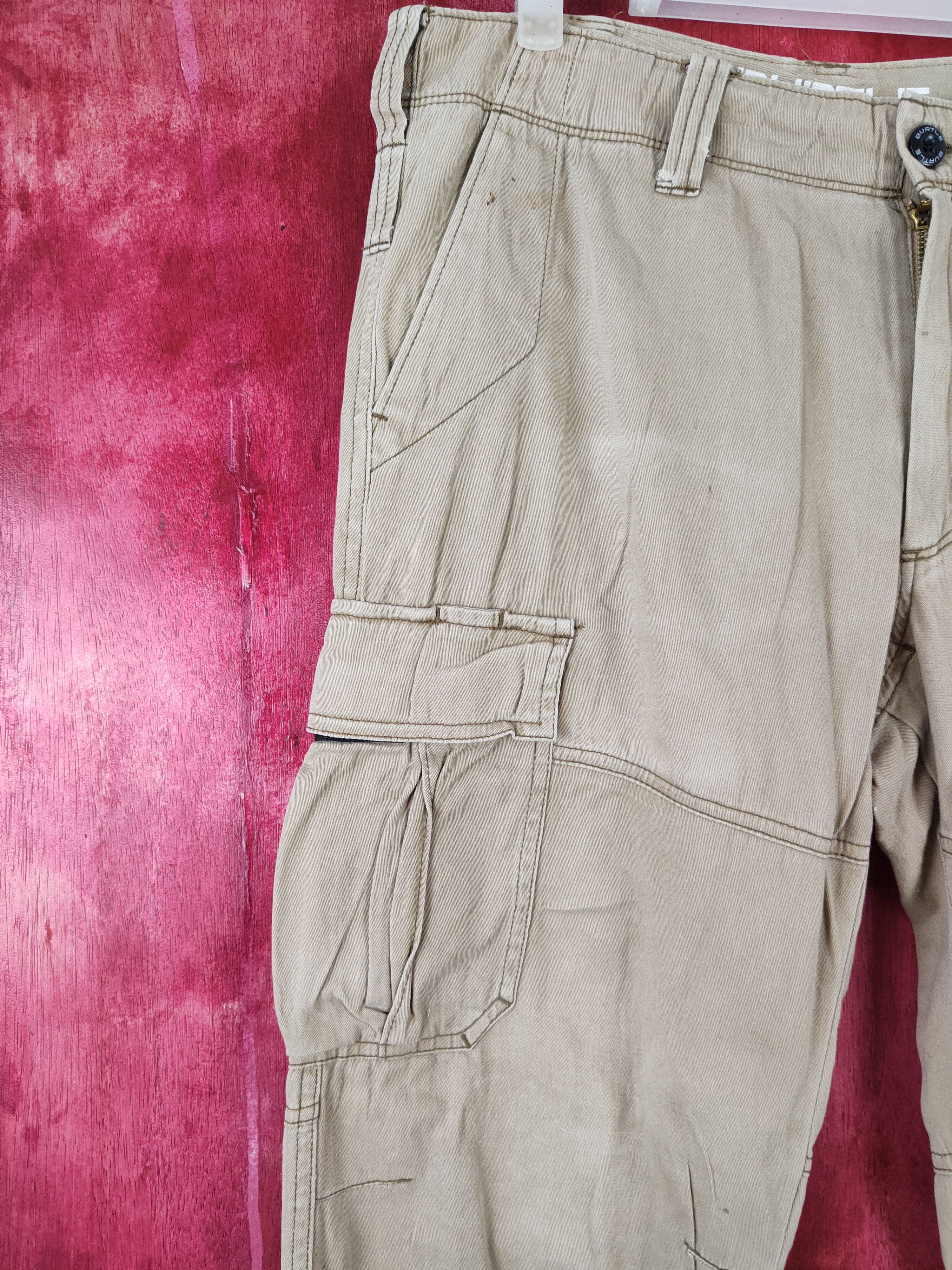 Japanese Brand × Vintage Burtle Brown Multi Pocket Tactical Cargo Pants #S438 Size US 33 - 3 Thumbnail