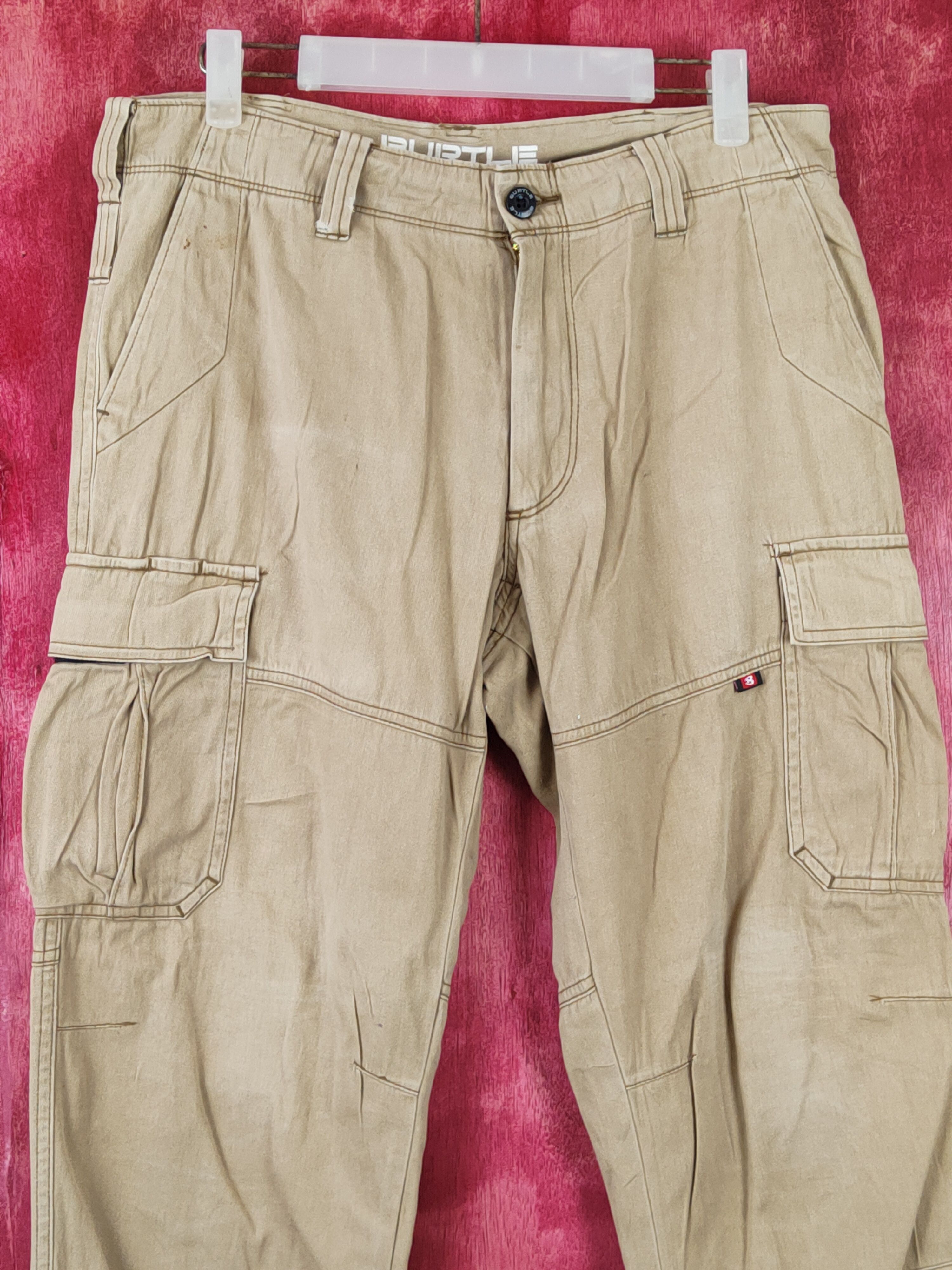 Japanese Brand × Vintage Burtle Brown Multi Pocket Tactical Cargo Pants #S438 Size US 33 - 2 Thumbnail