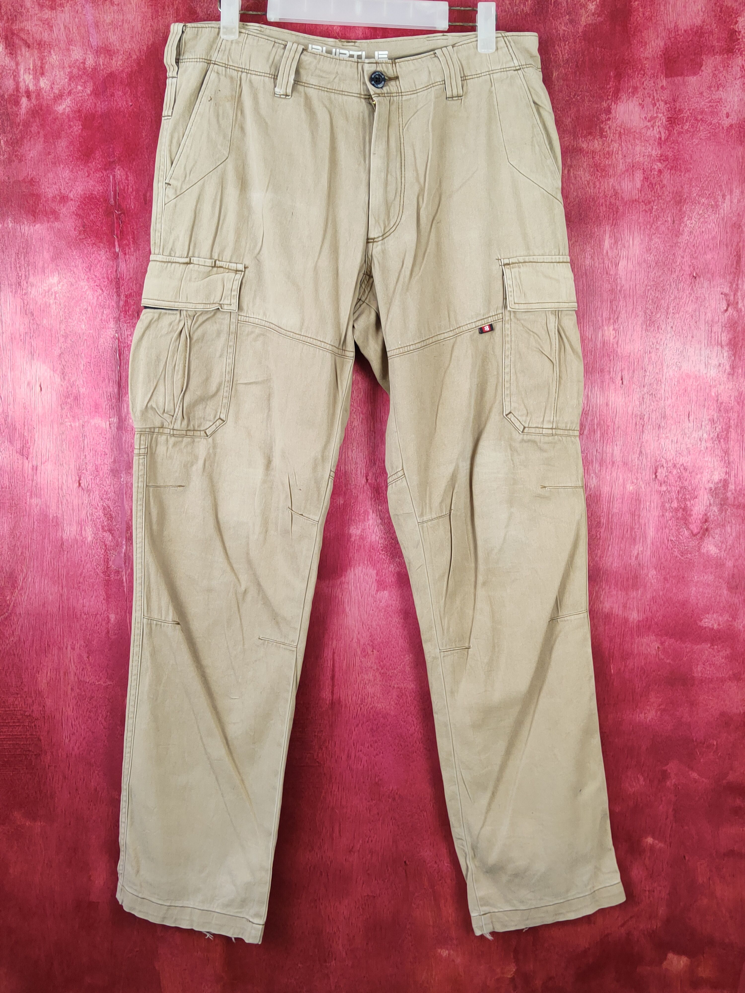 Japanese Brand × Vintage Burtle Brown Multi Pocket Tactical Cargo Pants #S438 Size US 33 - 1 Thumbnail