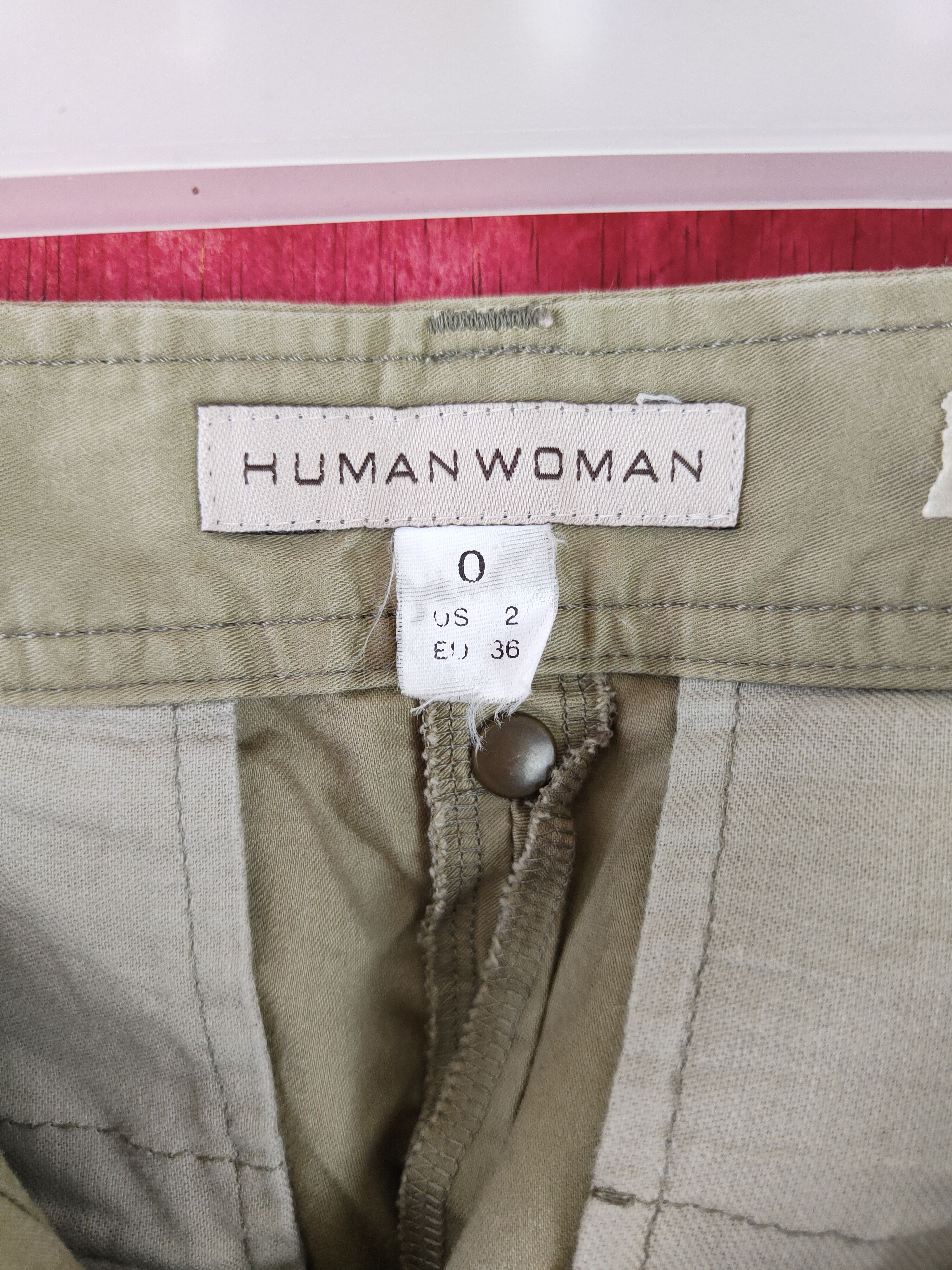 Japanese Brand Human Woman Multi Pocket Tactical Cargo Pants #S432 Size 26" / US 2 / IT 38 - 15 Thumbnail