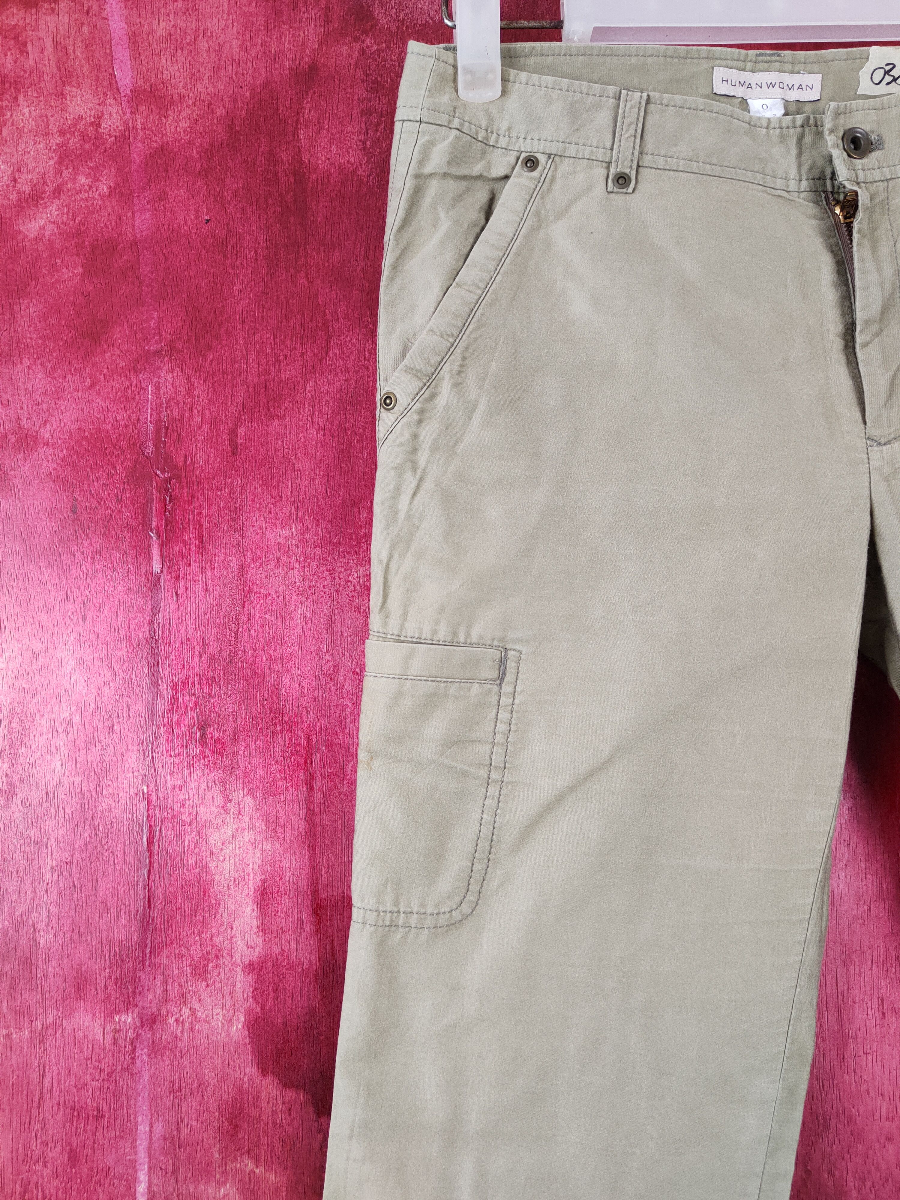 Japanese Brand Human Woman Multi Pocket Tactical Cargo Pants #S432 Size 26" / US 2 / IT 38 - 3 Thumbnail