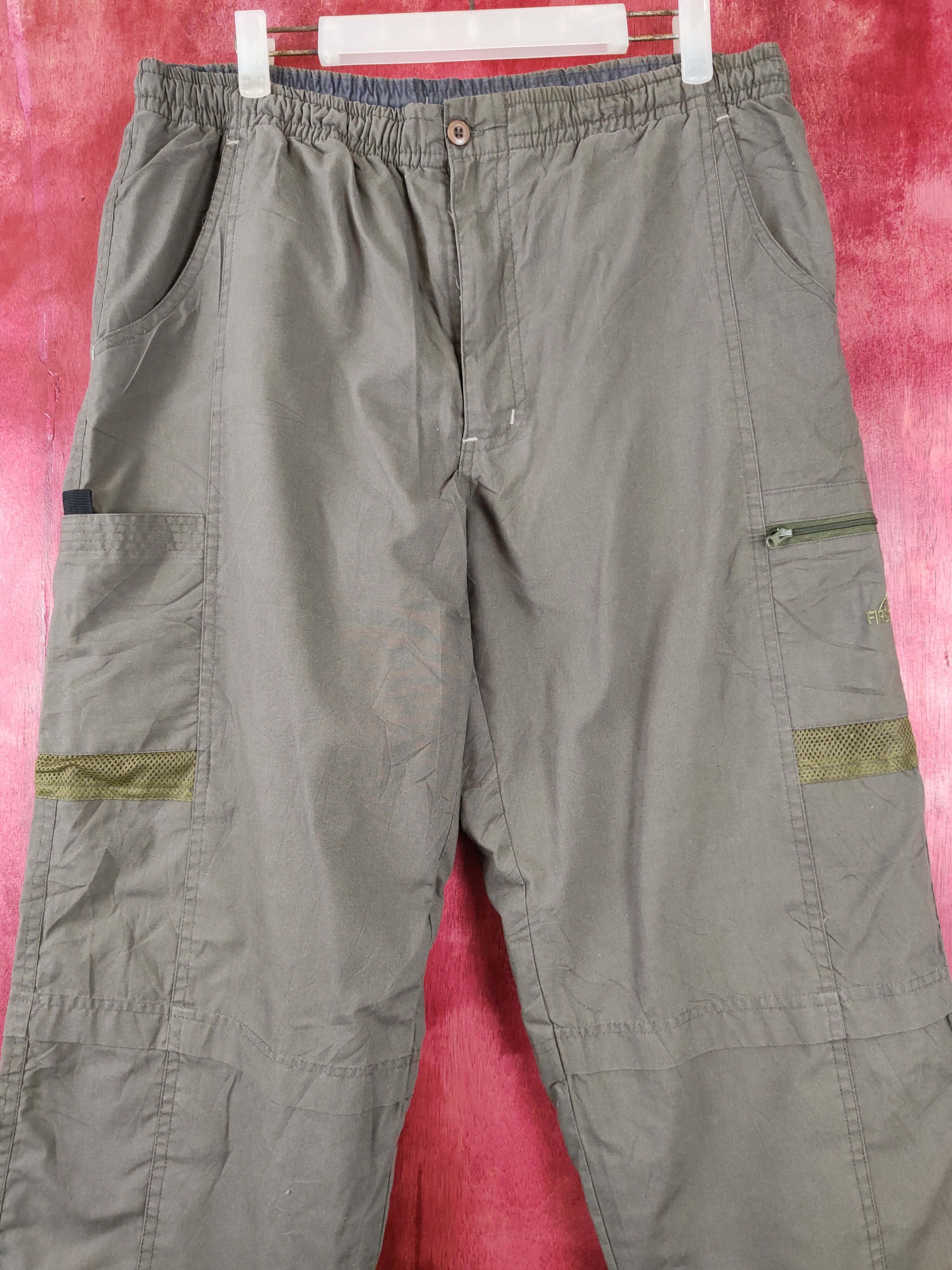 Japanese Brand × Vintage First Down Army Green Multi Pocket Sweatpants #S429 Size US 34 / EU 50 - 2 Thumbnail