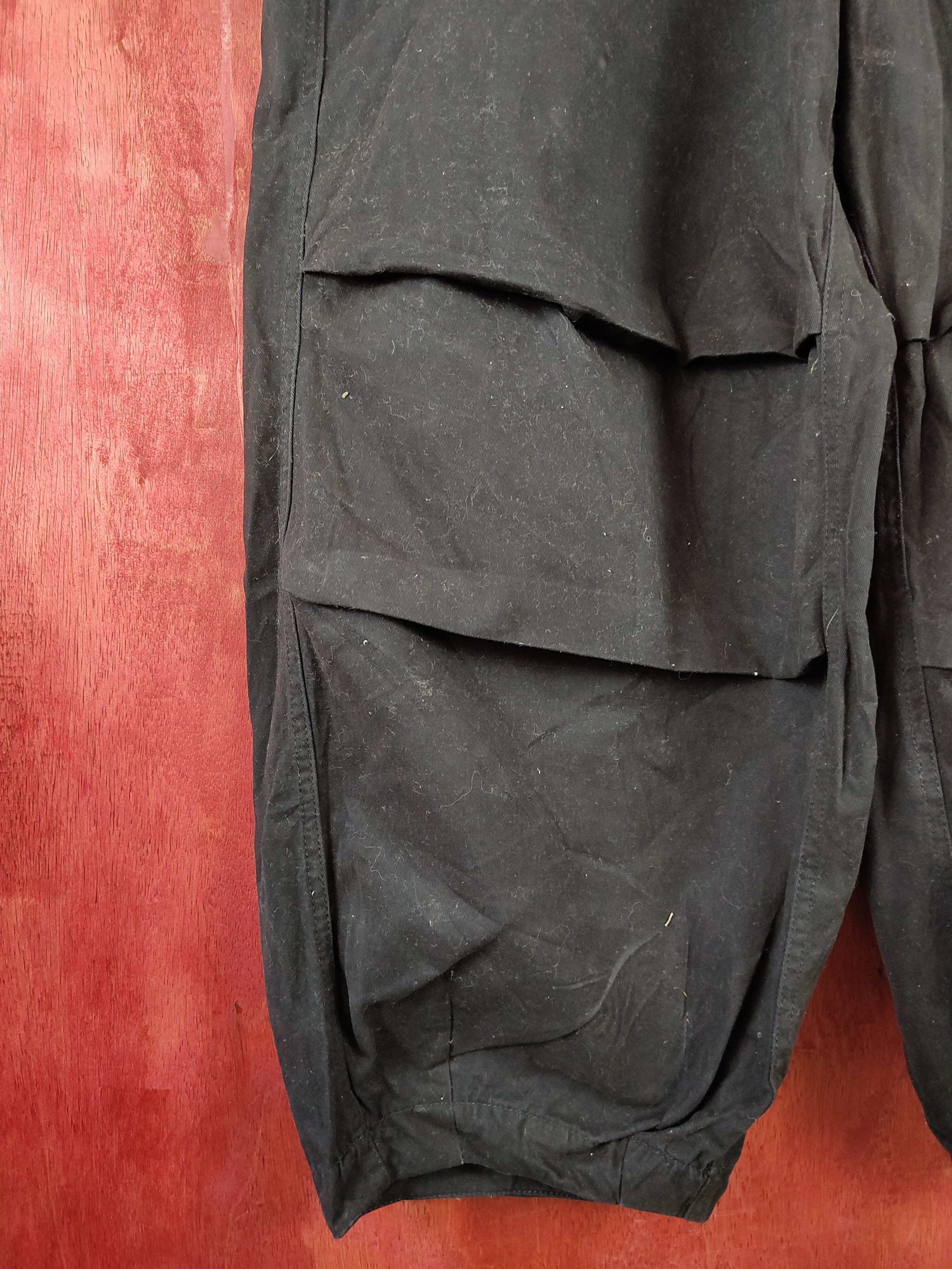 Japanese Brand Samansa Mos2 Black Multi Pocket Tactical Jumpsuits #S428 Size US 34 / EU 50 - 5 Thumbnail