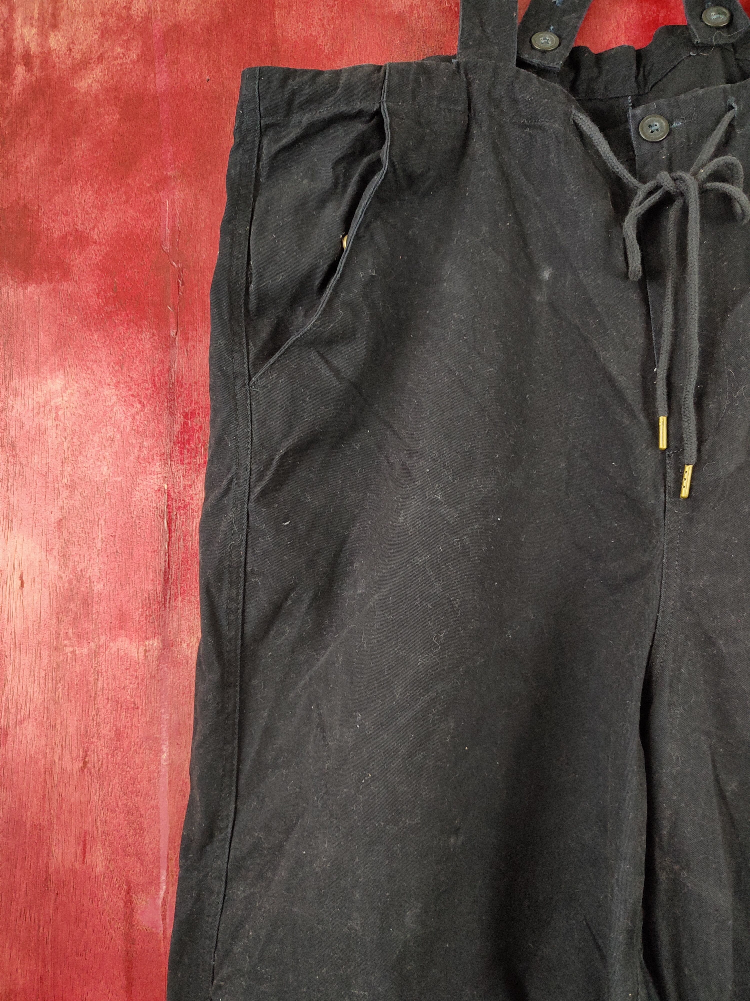 Japanese Brand Samansa Mos2 Black Multi Pocket Tactical Jumpsuits #S428 Size US 34 / EU 50 - 4 Thumbnail