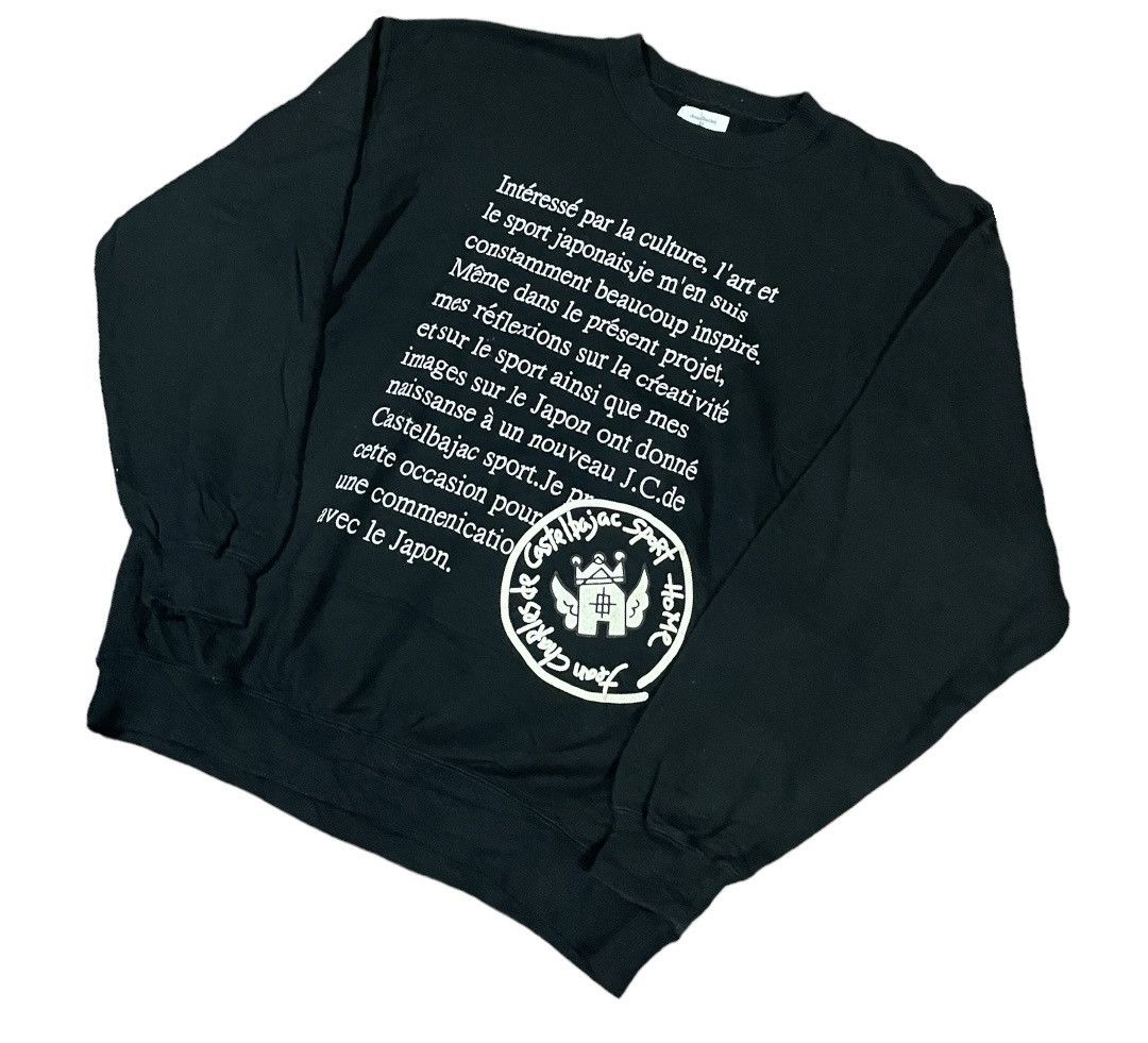 Designer Rare💥Jean Charles De Castelbajac Spellout Jumper Sweater Size US L / EU 52-54 / 3 - 4 Thumbnail