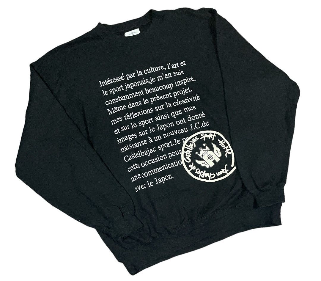 Designer Rare💥Jean Charles De Castelbajac Spellout Jumper Sweater Size US L / EU 52-54 / 3 - 3 Thumbnail