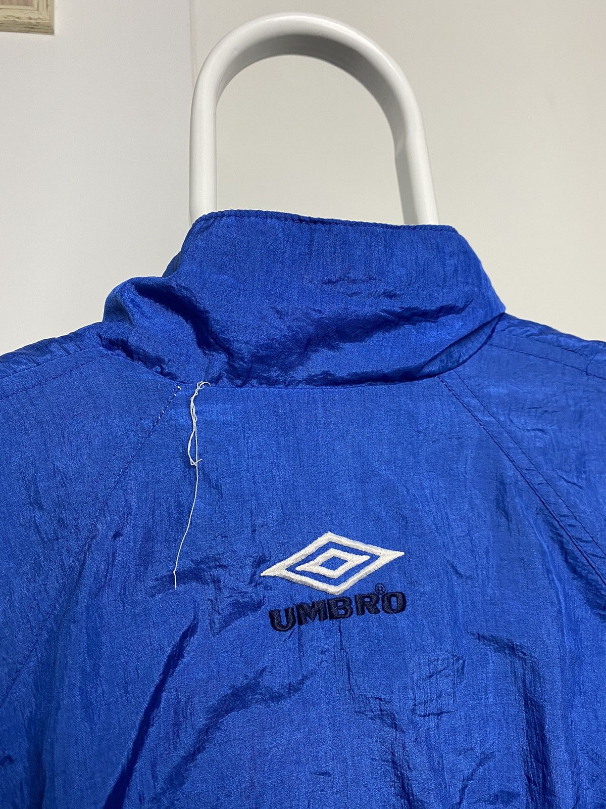 Umbro × Vintage 90s Umbro vintage blue windbreaker jacket Size US L / EU 52-54 / 3 - 8 Thumbnail