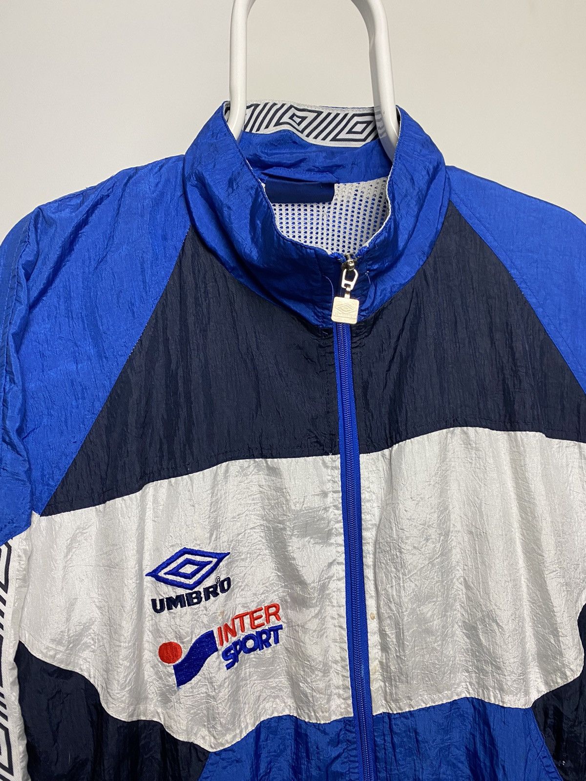 Umbro × Vintage 90s Umbro vintage blue windbreaker jacket Size US L / EU 52-54 / 3 - 2 Thumbnail