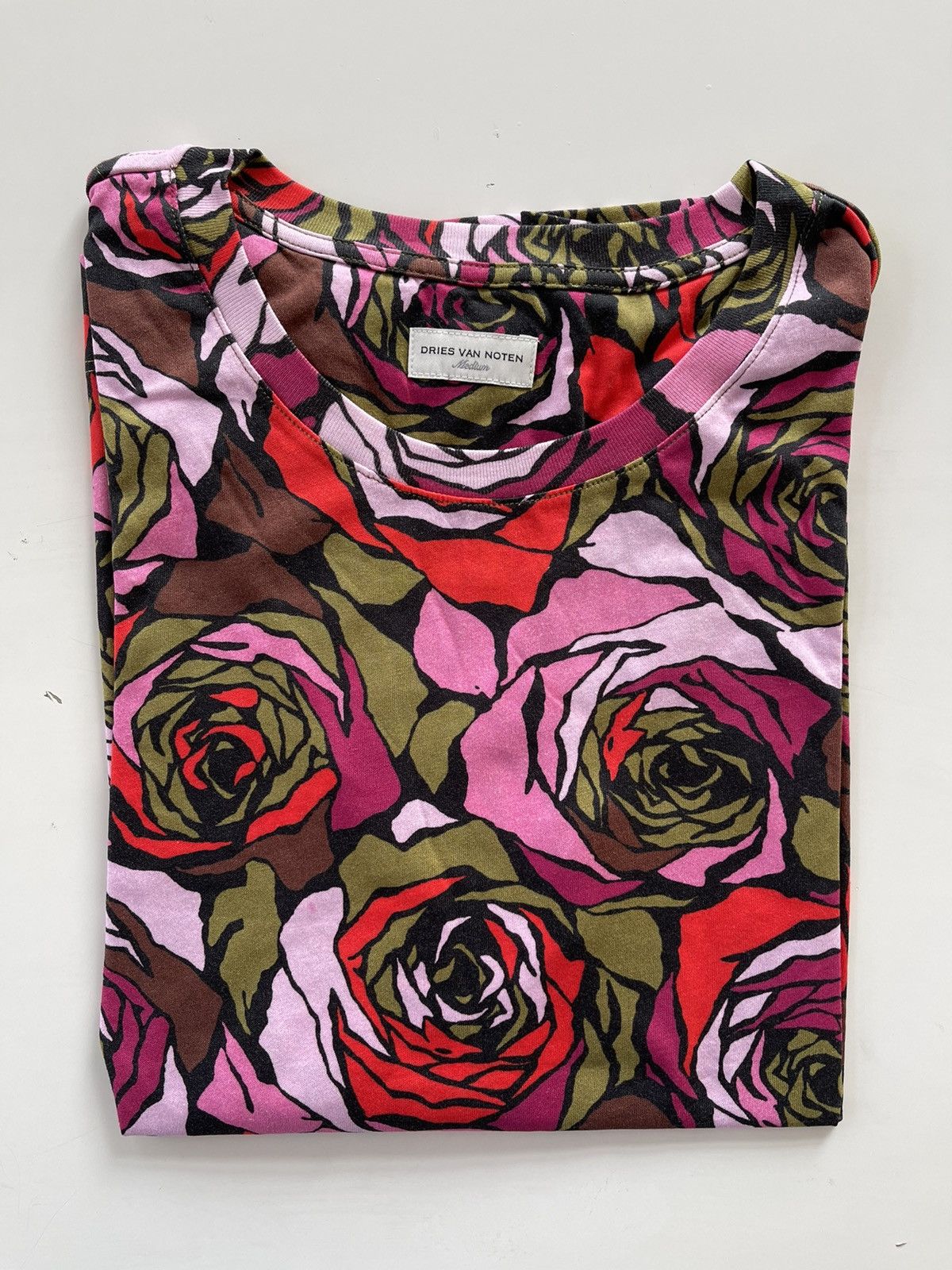 Dries Van Noten Floral Print Cotton T-shirt Size M / US 6-8 / IT 42-44 - 3 Thumbnail