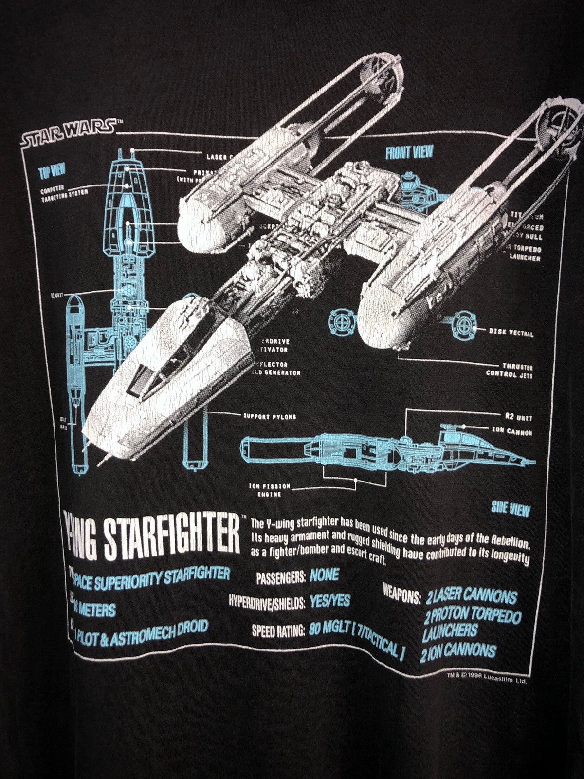 Vintage Y - wing starfighter databank distress # 978 Size US L / EU 52-54 / 3 - 2 Thumbnail