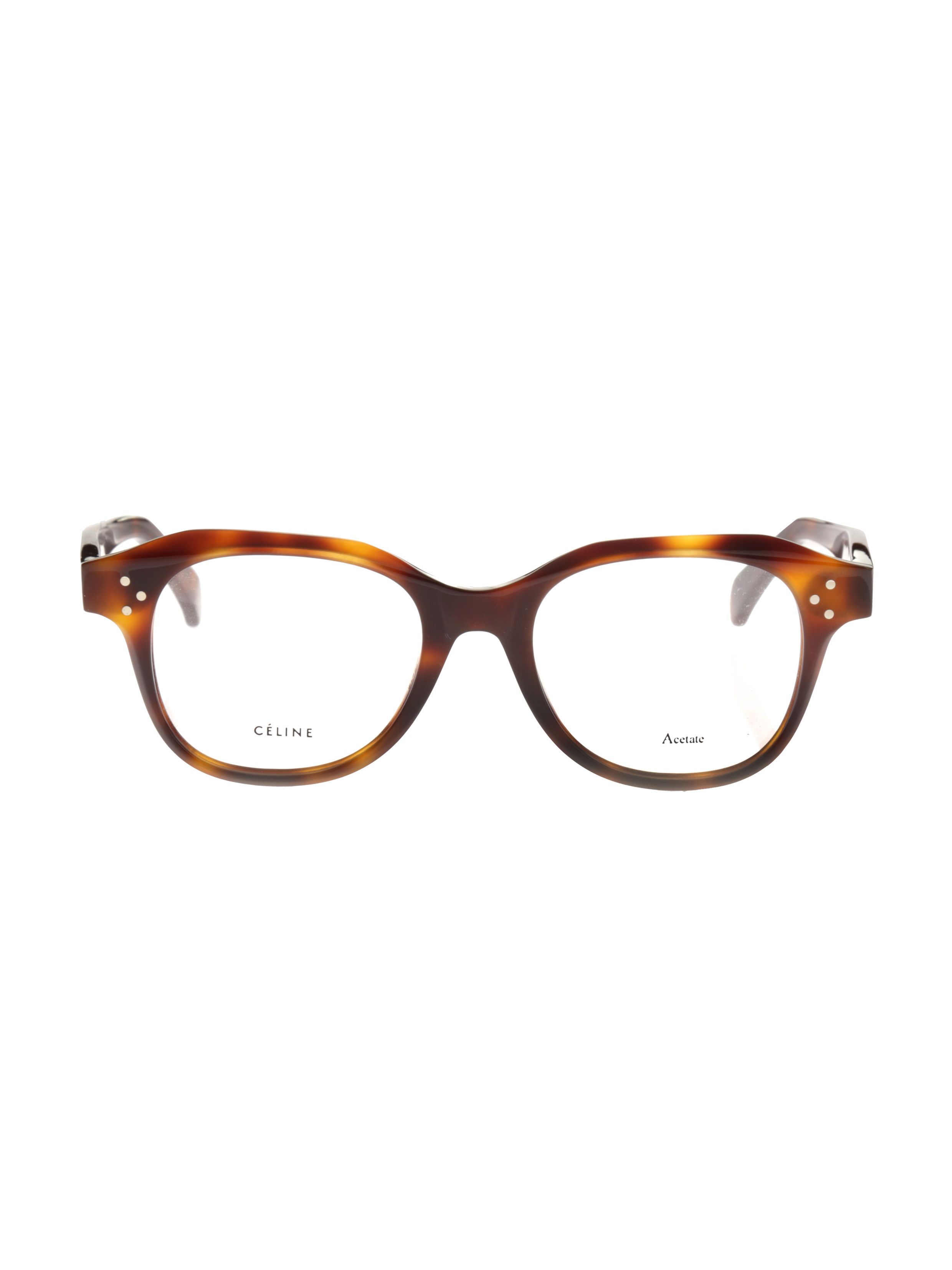 Celine Havana Brown Square-Frame Glasses