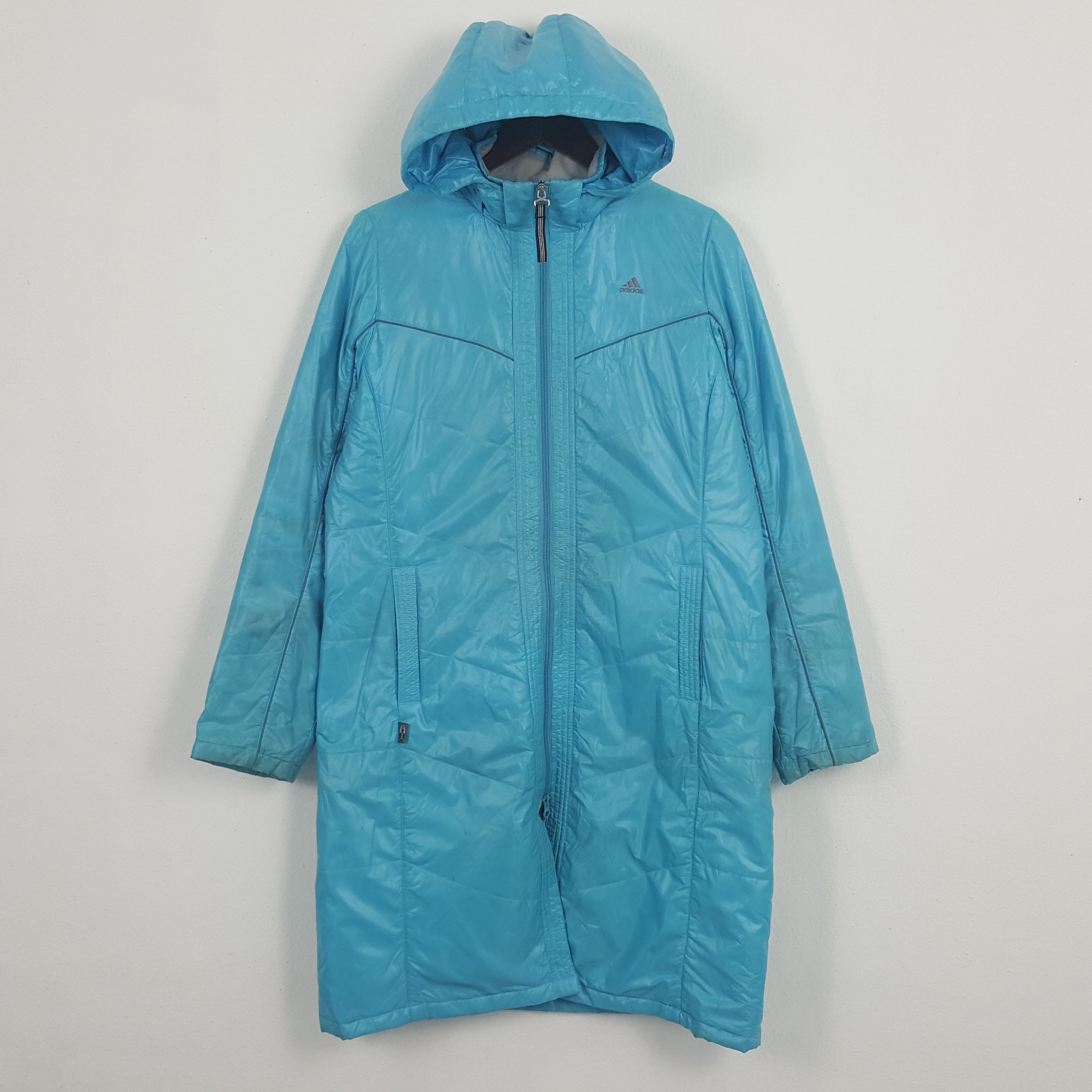 Adidas Vintage Adidas Winter Long Zipper Jacket Hoodies Size US S / EU 44-46 / 1 - 1 Thumbnail
