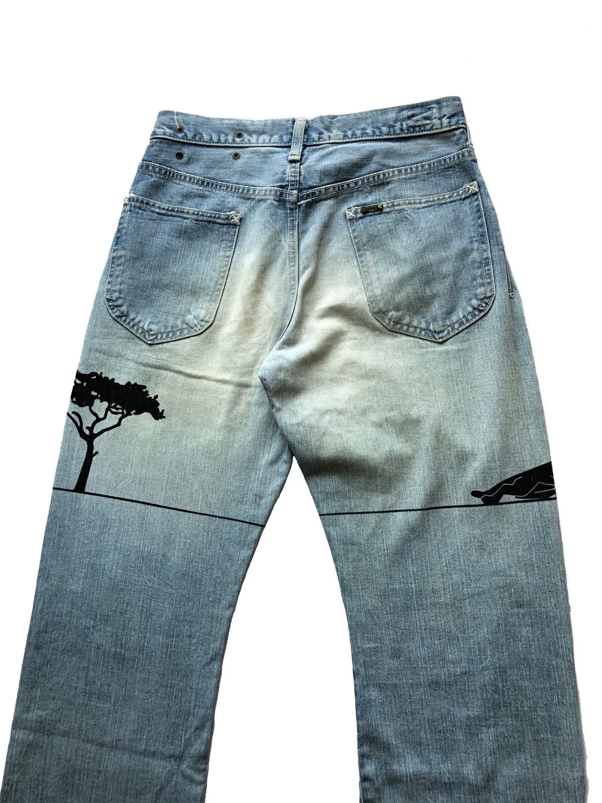 Lee × N.Hoolywood Vintage Lee Riders By N.hollywood Graphic Print Jeans Size US 30 / EU 46 - 7 Thumbnail