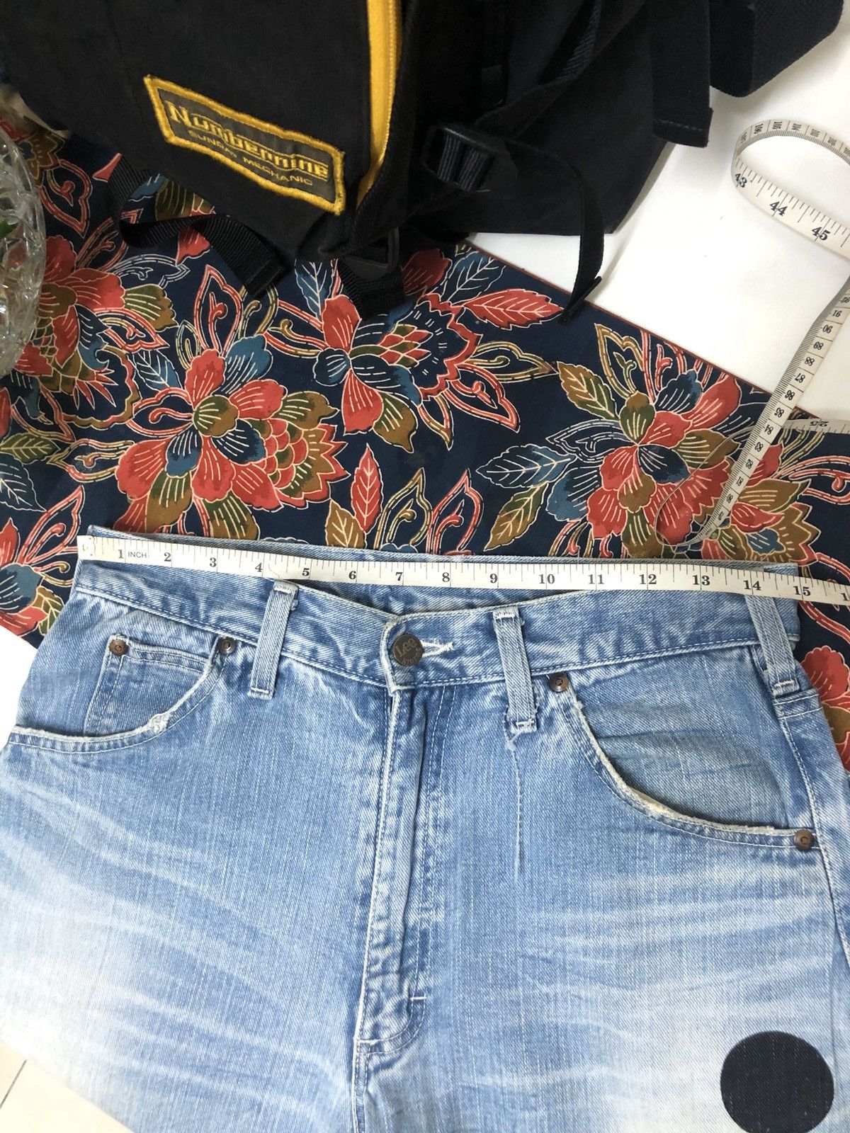 Lee × N.Hoolywood Vintage Lee Riders By N.hollywood Graphic Print Jeans Size US 30 / EU 46 - 13 Thumbnail