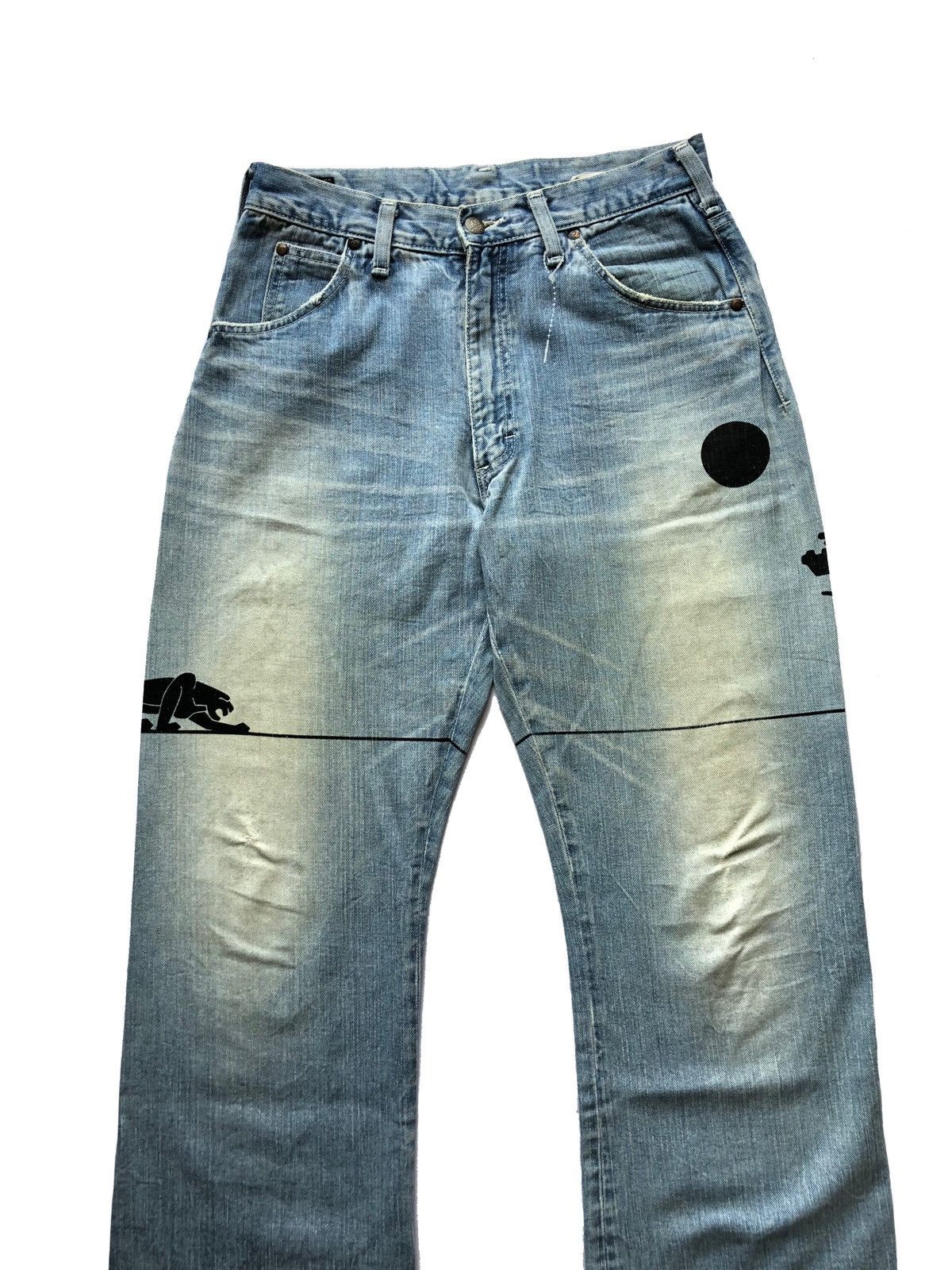 Lee × N.Hoolywood Vintage Lee Riders By N.hollywood Graphic Print Jeans Size US 30 / EU 46 - 5 Thumbnail