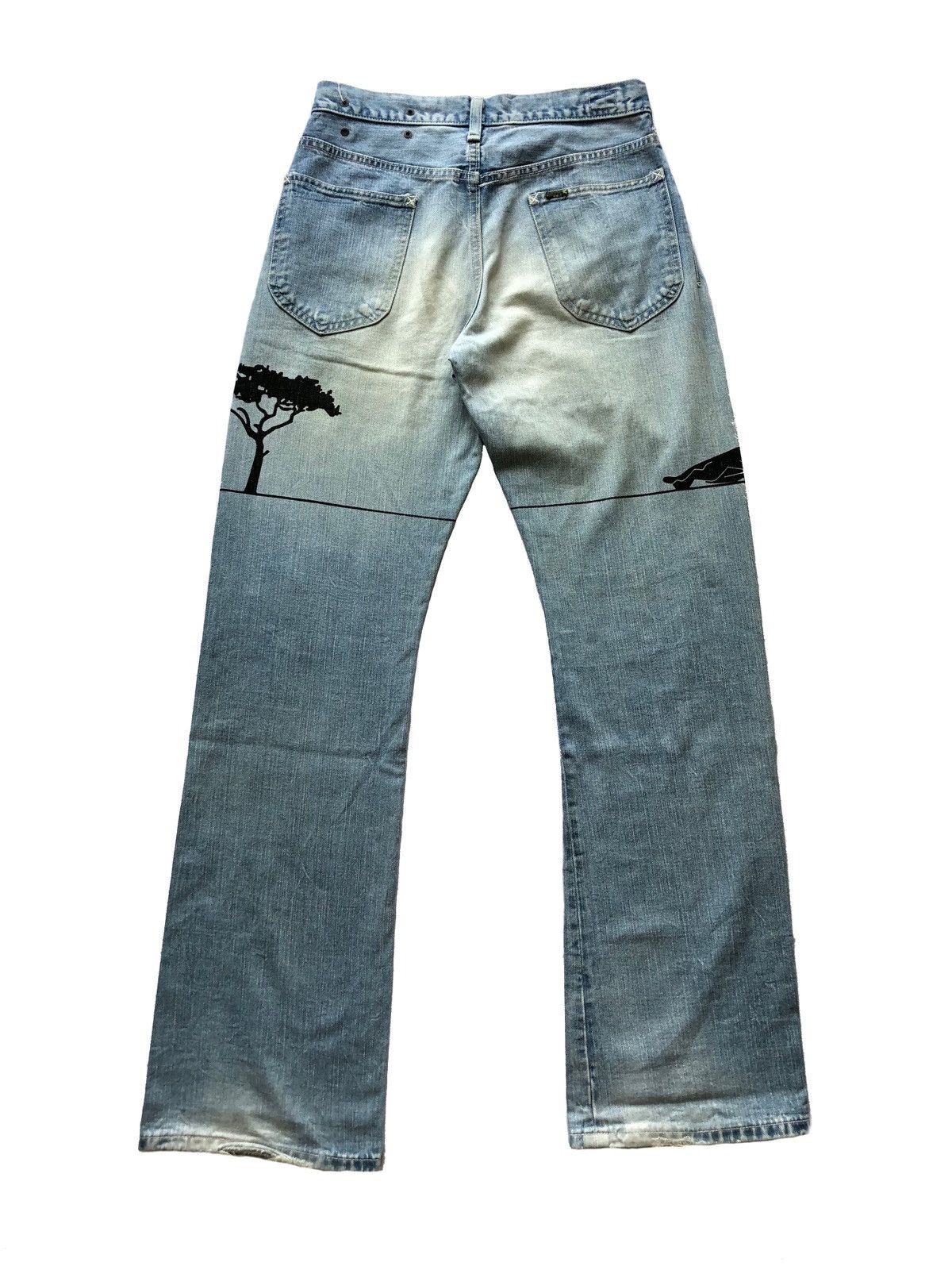 Lee × N.Hoolywood Vintage Lee Riders By N.hollywood Graphic Print Jeans Size US 30 / EU 46 - 2 Thumbnail